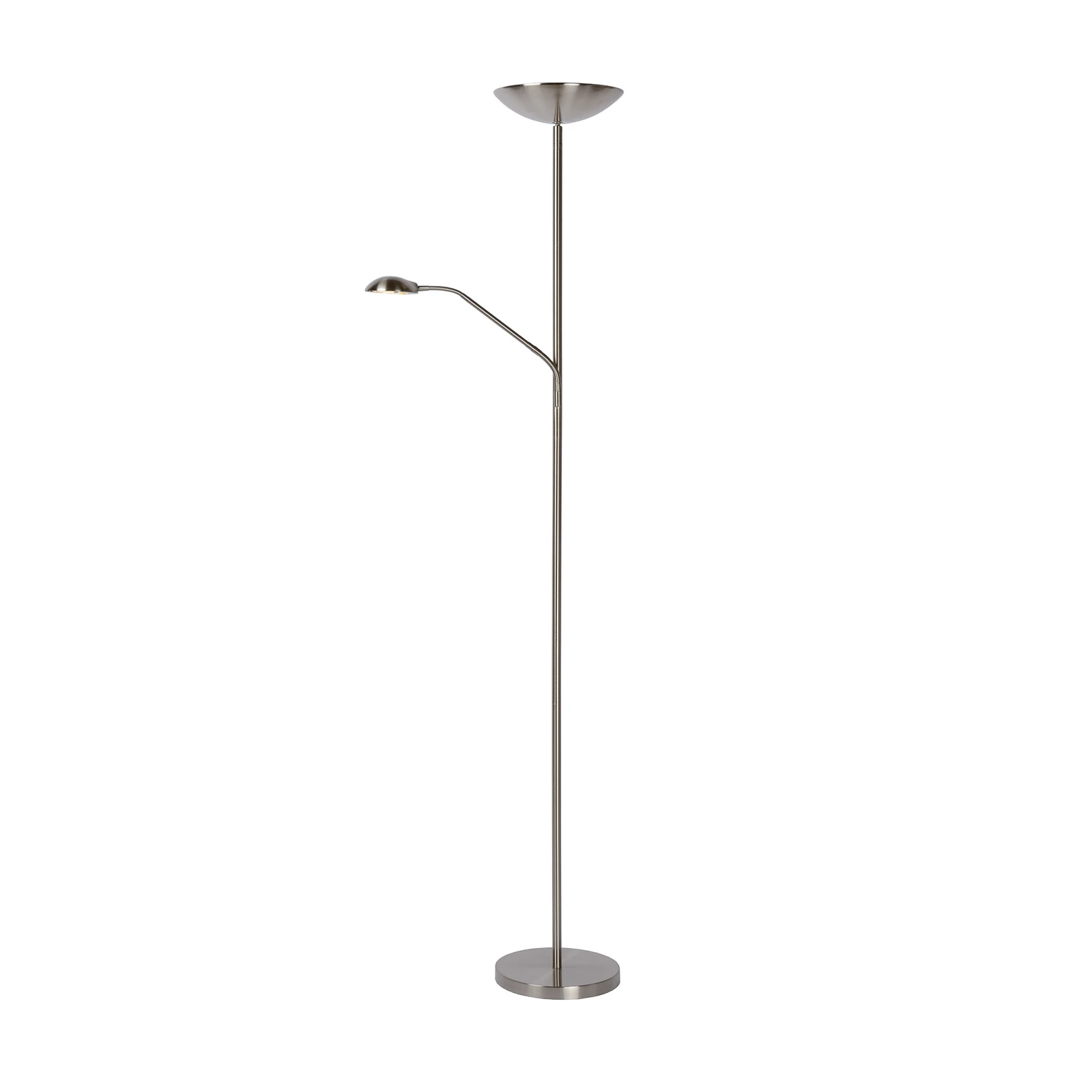 LED-Stehleuchte ZENITH, chrom, 2-flg. Höhe 180 cm Metall dim