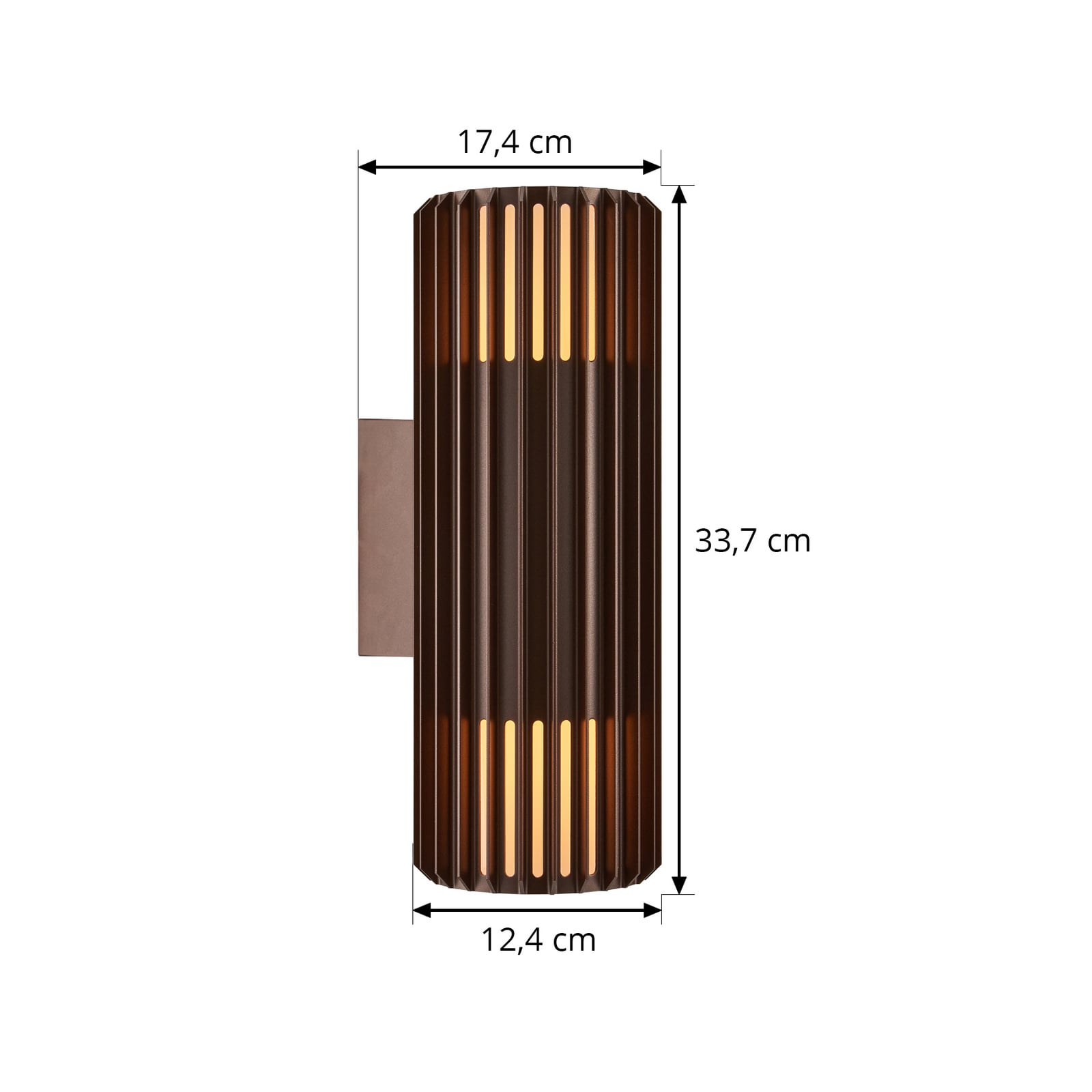 Udendørs væglampe Aludra Double Seaside Aluminium brun 2 lyskilder. Udendørs væglampe Aludra Double Seaside Aluminium brun 2 lyskilder.