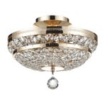 Maytoni Ottilia ceiling light with crystals, gold