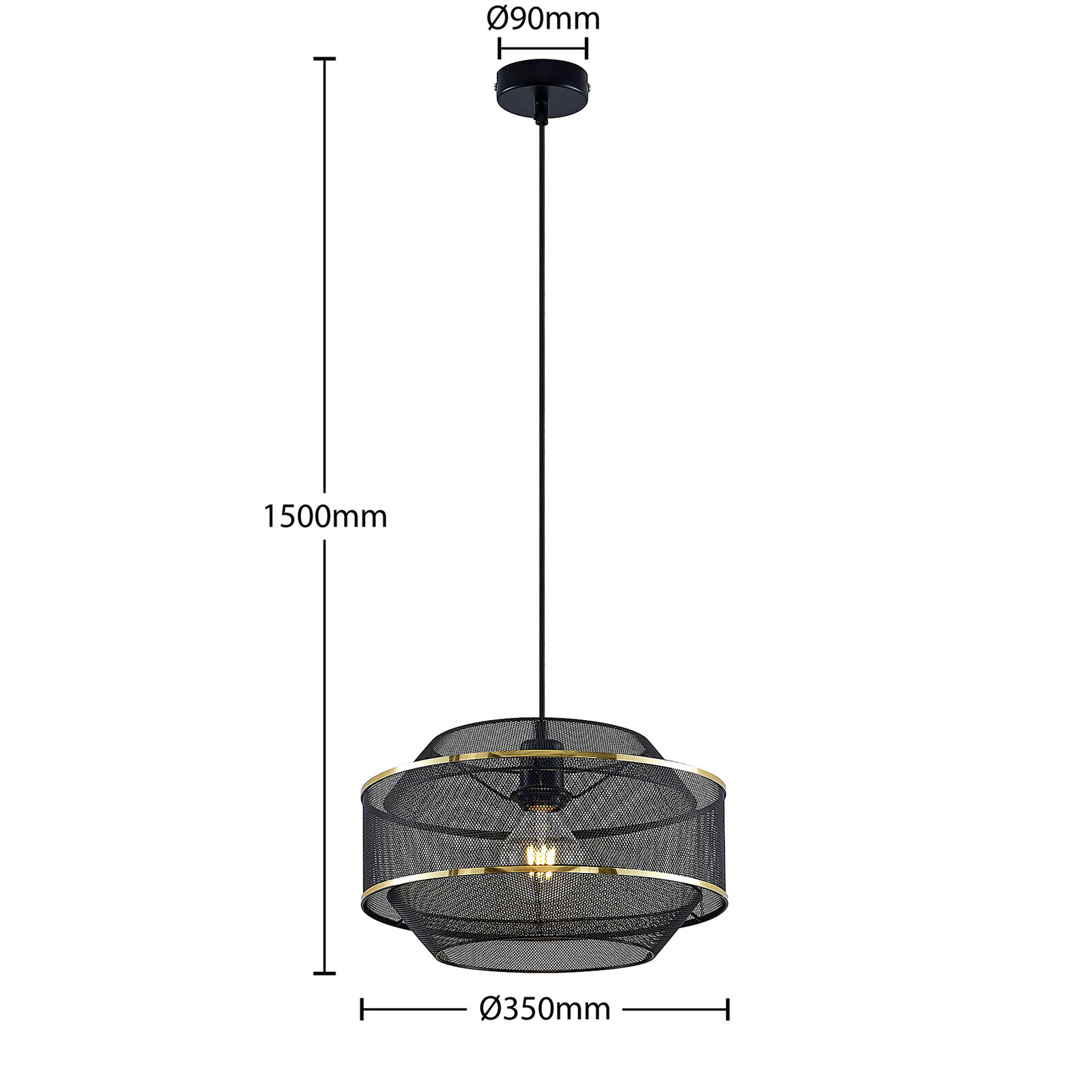 Lindby Dionta, kooi-hanglamp, 1-lamp