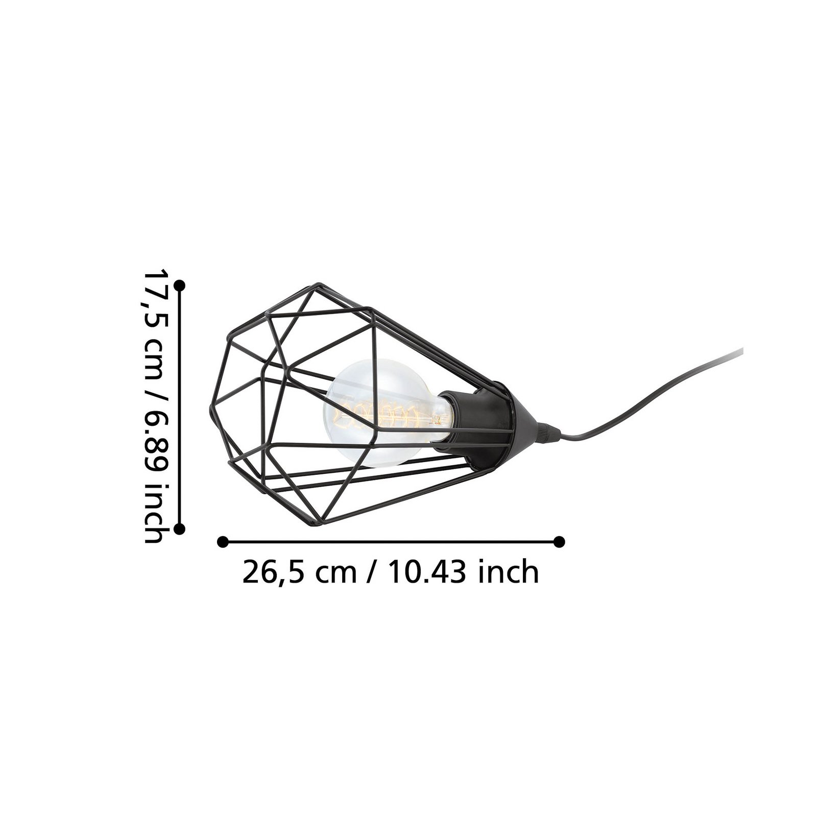 Настолна лампа Tarbes, черна Настолна лампа Tarbes, черна