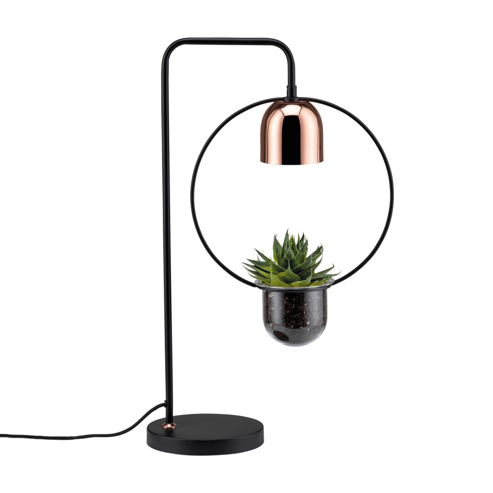 Paulmann Fanja table lamp with a plant pot