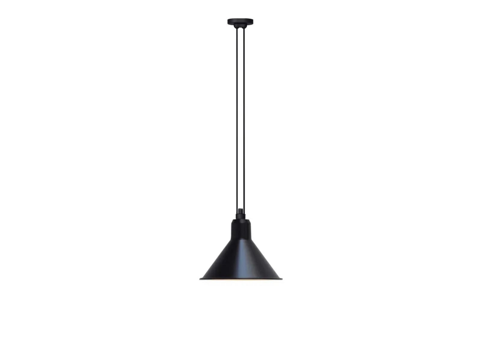 322 L Pendel Konisk Sort Lampe Gras - Stue - Metal