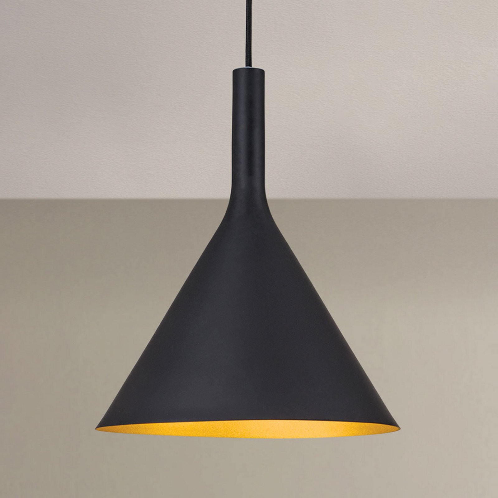 ORION Lampă pendul Gunda 25 cm - Camera de zi / sufragerie - modern - negru auriu - Metal