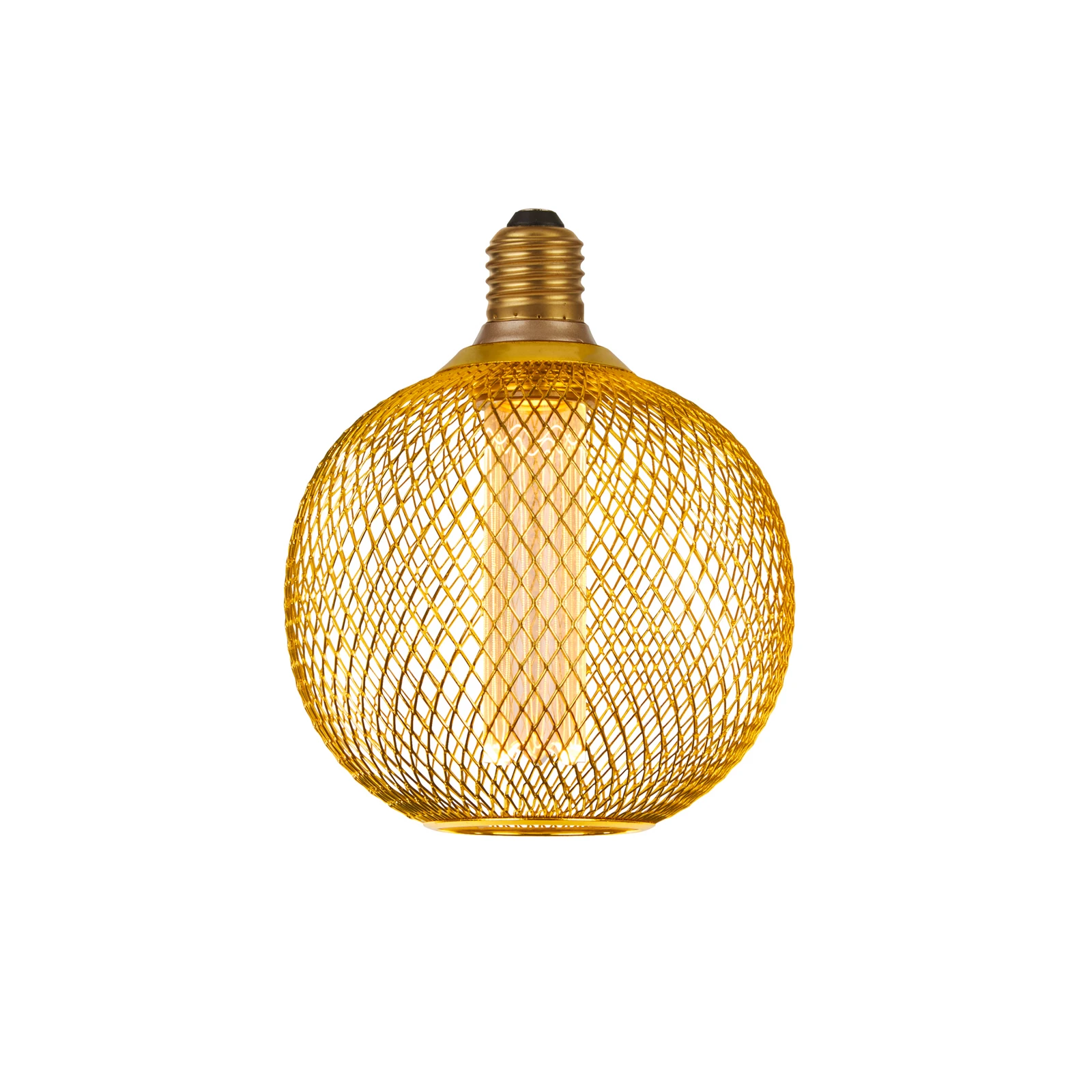 LED-Lampe E27 Mesh 3,4W 3.000K Ø12cm gold