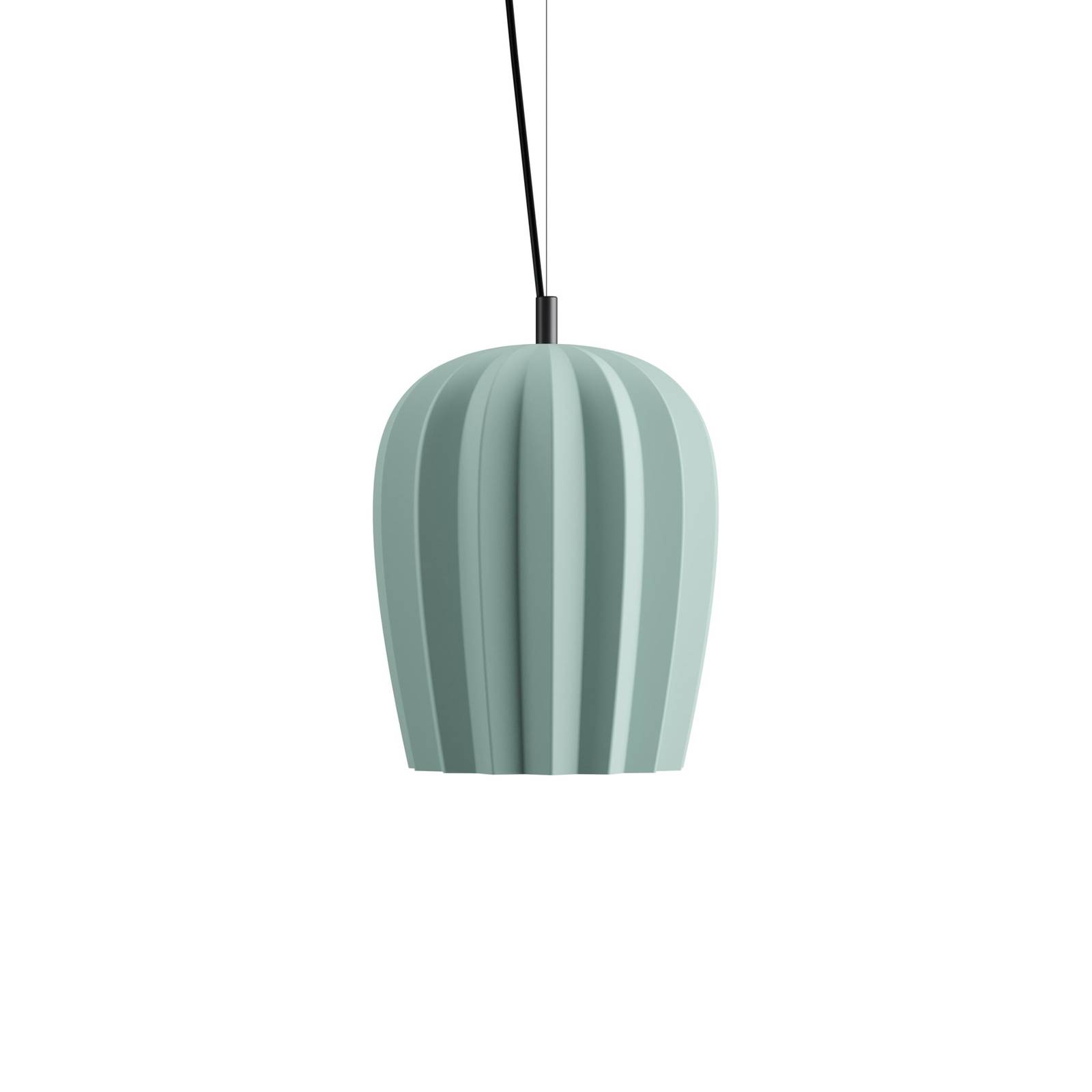 Karman Hängeleuchte Sahara, salbeigrün, Ø 29 cm, Keramik E27