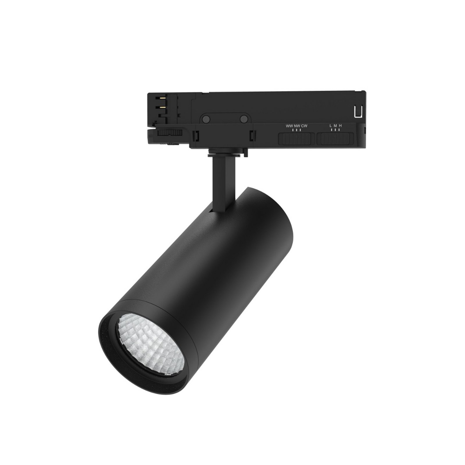 DOTLUX LED bėgių taškas SLIMtrack-eco, juodas, 3 fazių CCT