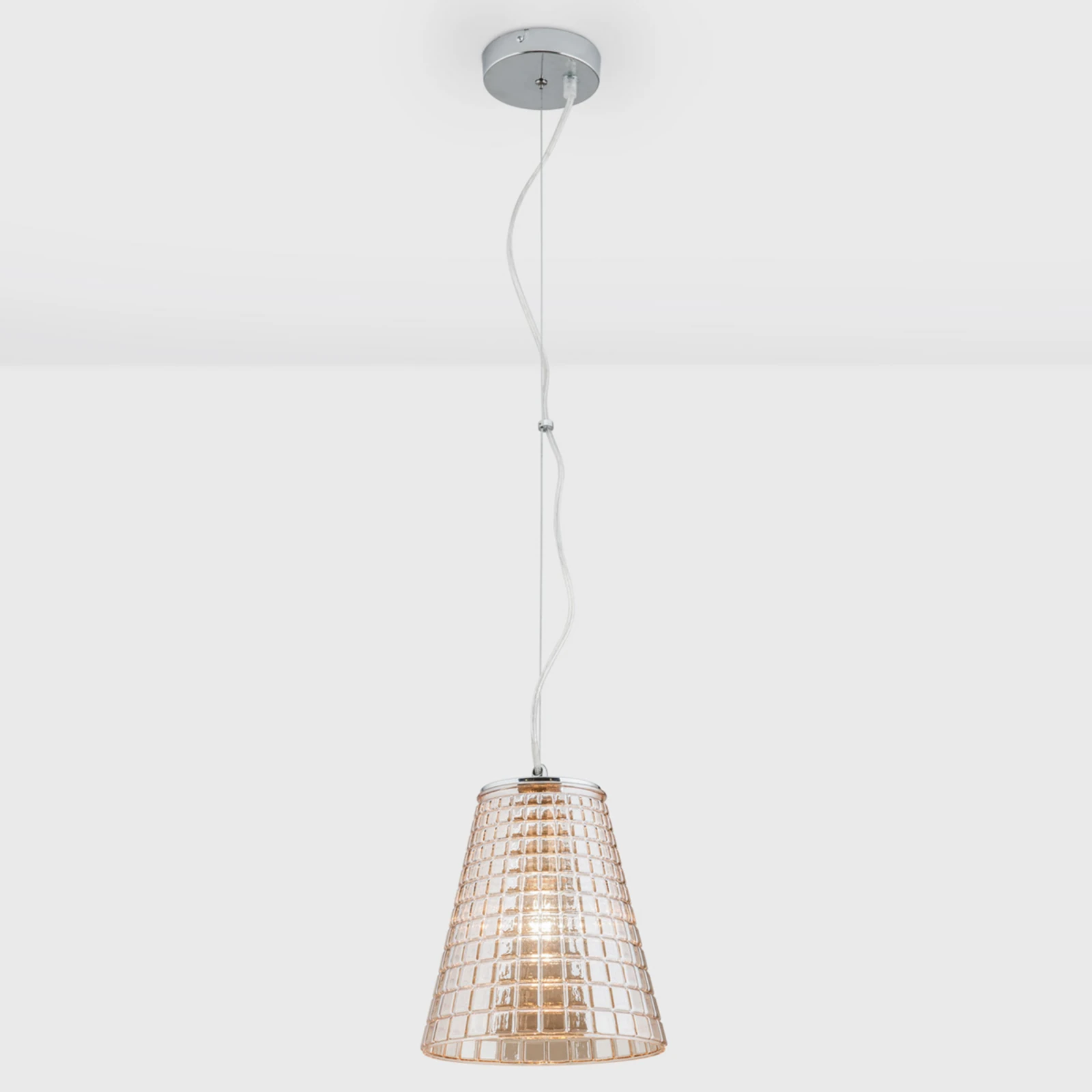 Diamantový výbrus – sklenená lampa Sarala jantár