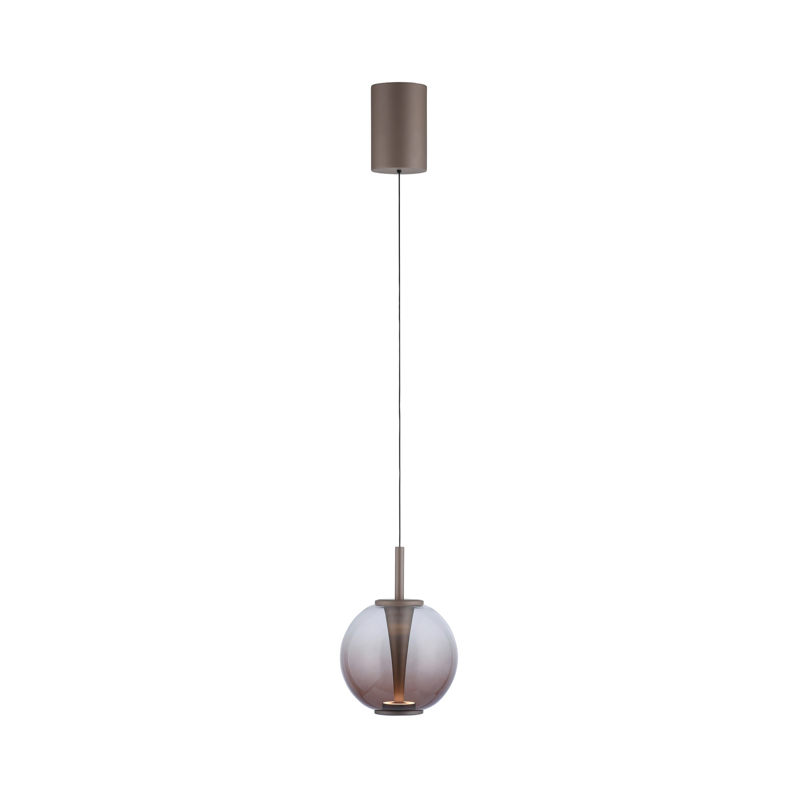 PURE LED-Pendellampe Infinity, bronze/amber, Ø 18 cm, CCT