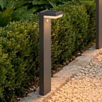 Lindby, potelet LED solaire Chioma, anthracite, détecteur