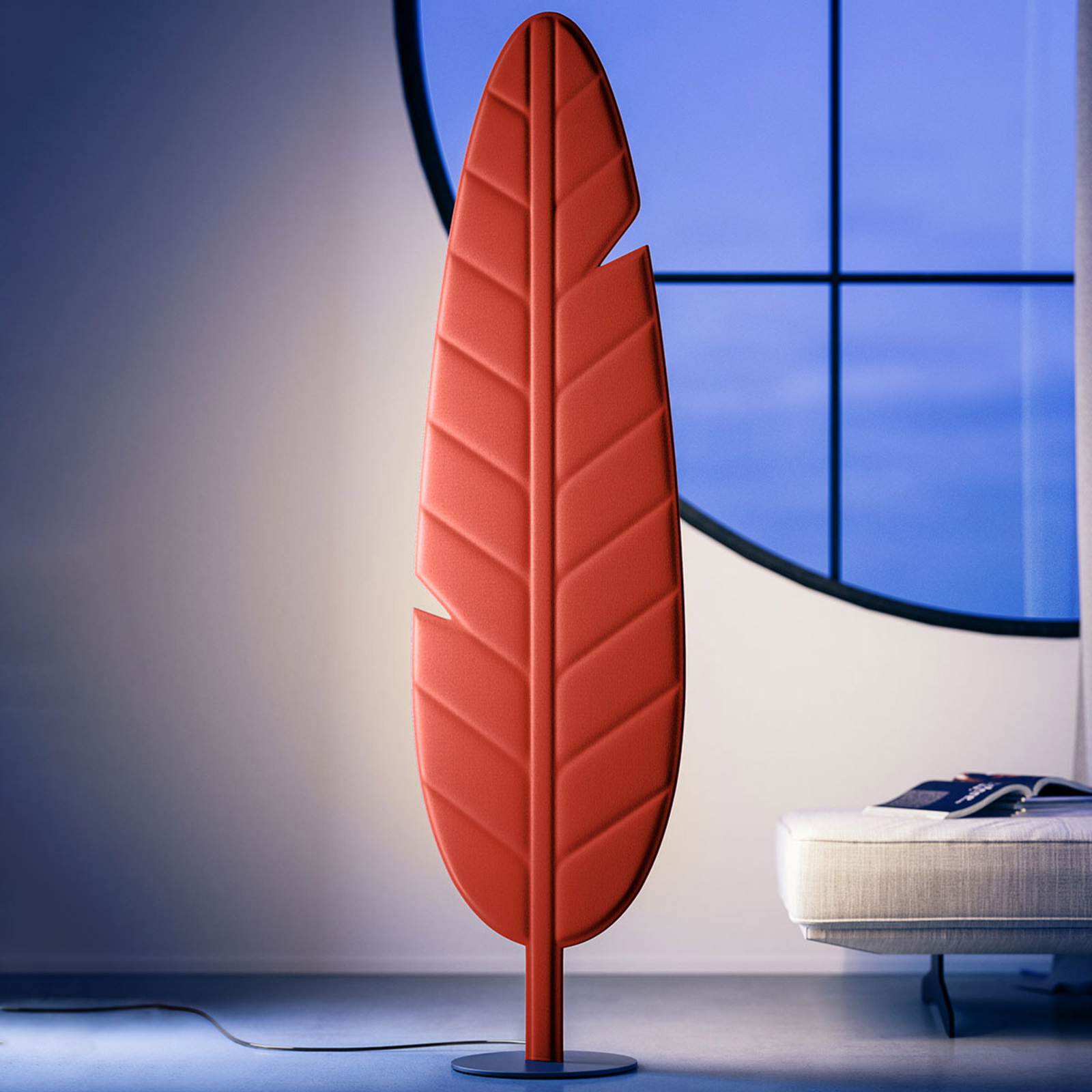 Rotaliana Eden Banana LED floor lamp, rust, for Living / Dining Room, polyester, steel, 40 W, energy efficiency: A++, W: 60 cm, H: 180 cm