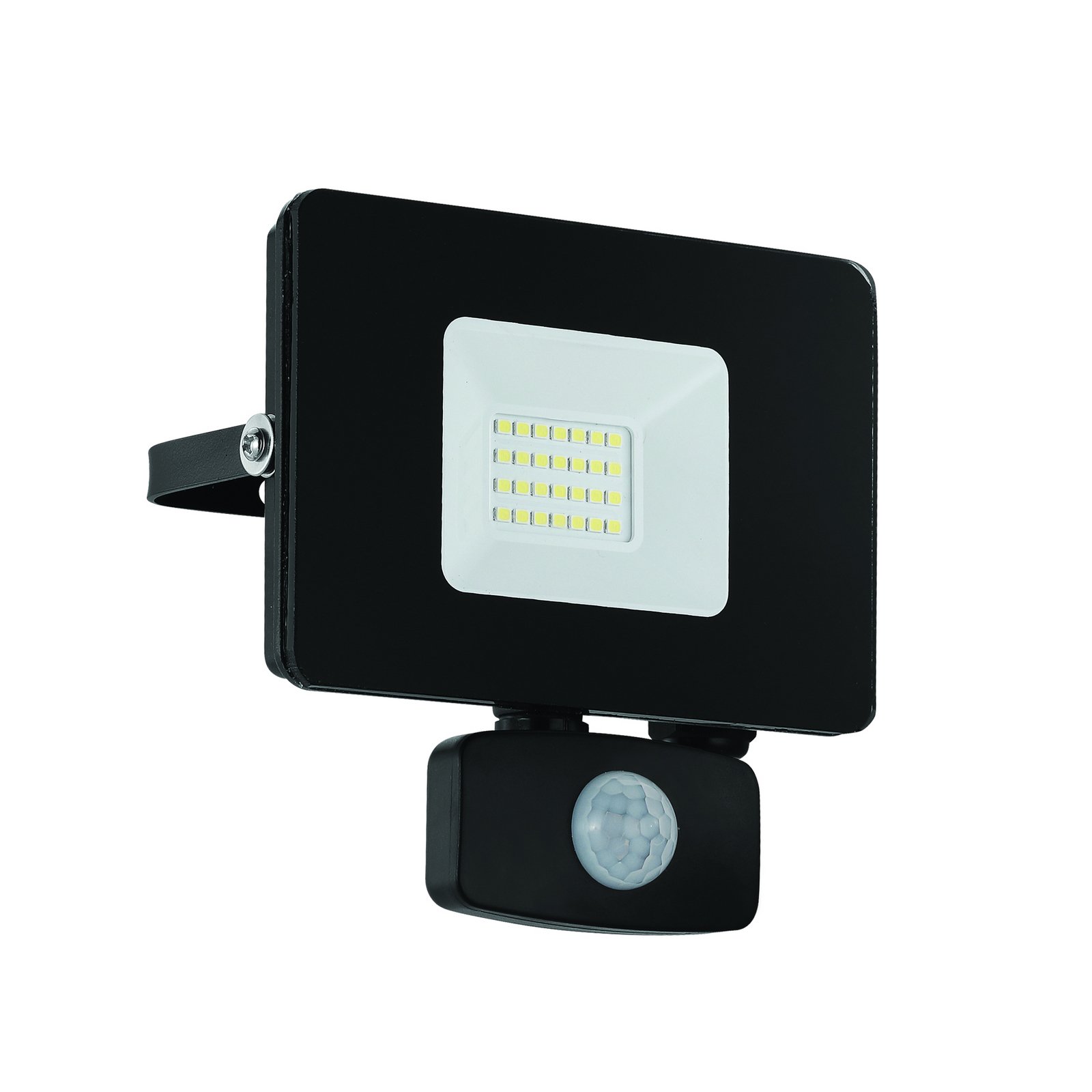 LED buitenspot Faedo 3 met sensor, zwart, 20W
