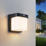 Candeeiro de parede exterior LED Adenike com sensor