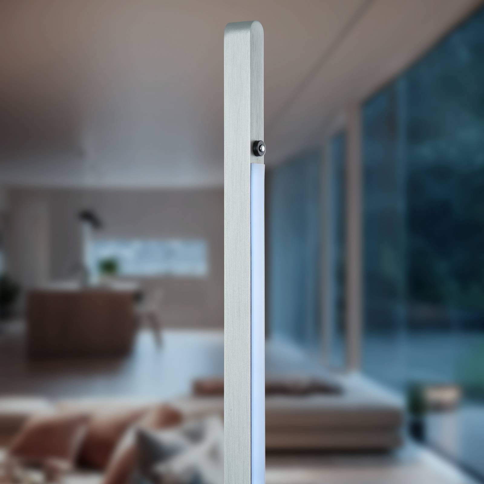 Quitani Talon lampa stojąca LED aluminium anodowane naturalne