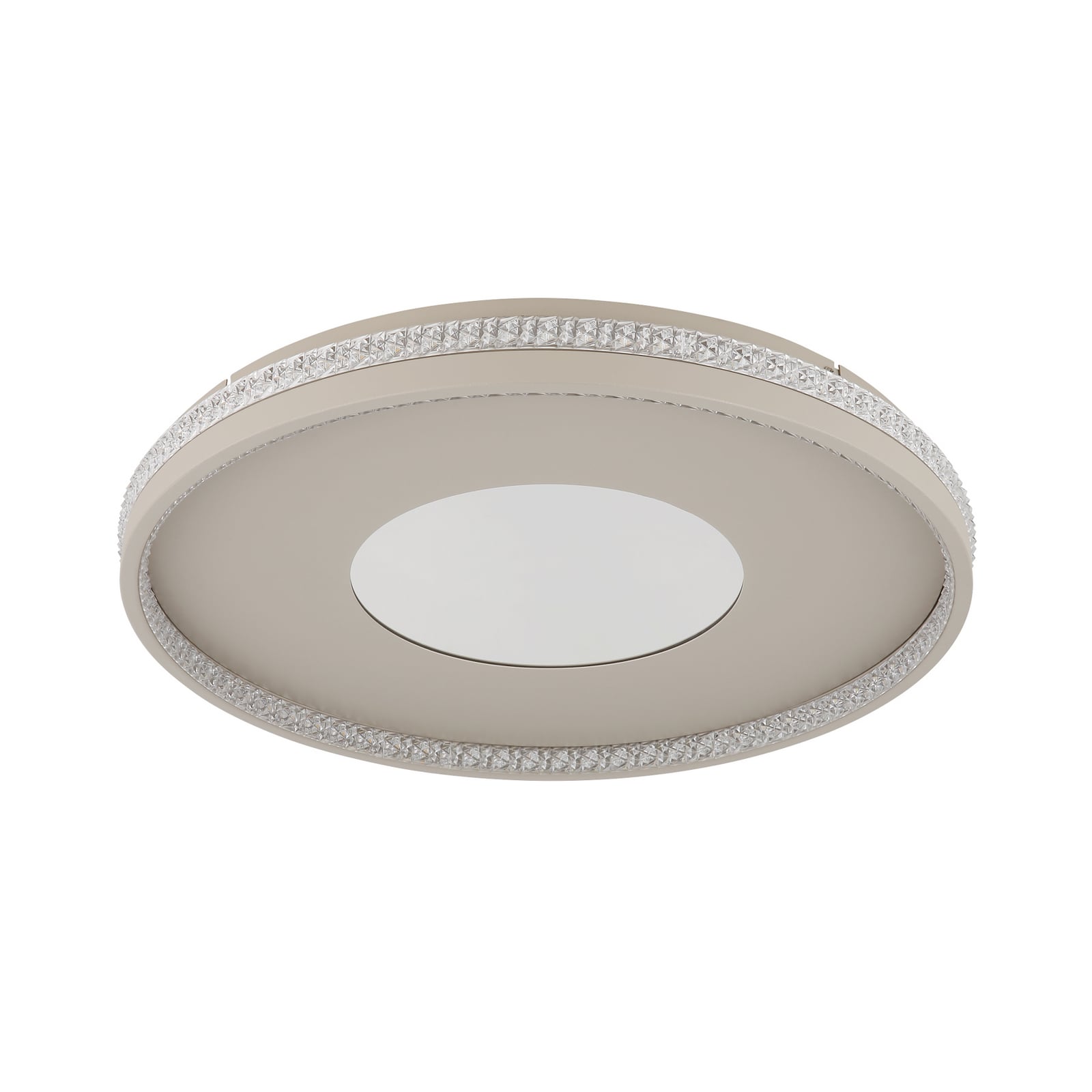 LED-loftlampe Shirley, sandfarvet, Ø 51 cm, CCT, dæmpbar LED-loftlampe Shirley, sandfarvet, Ø 51 cm, CCT, dæmpbar