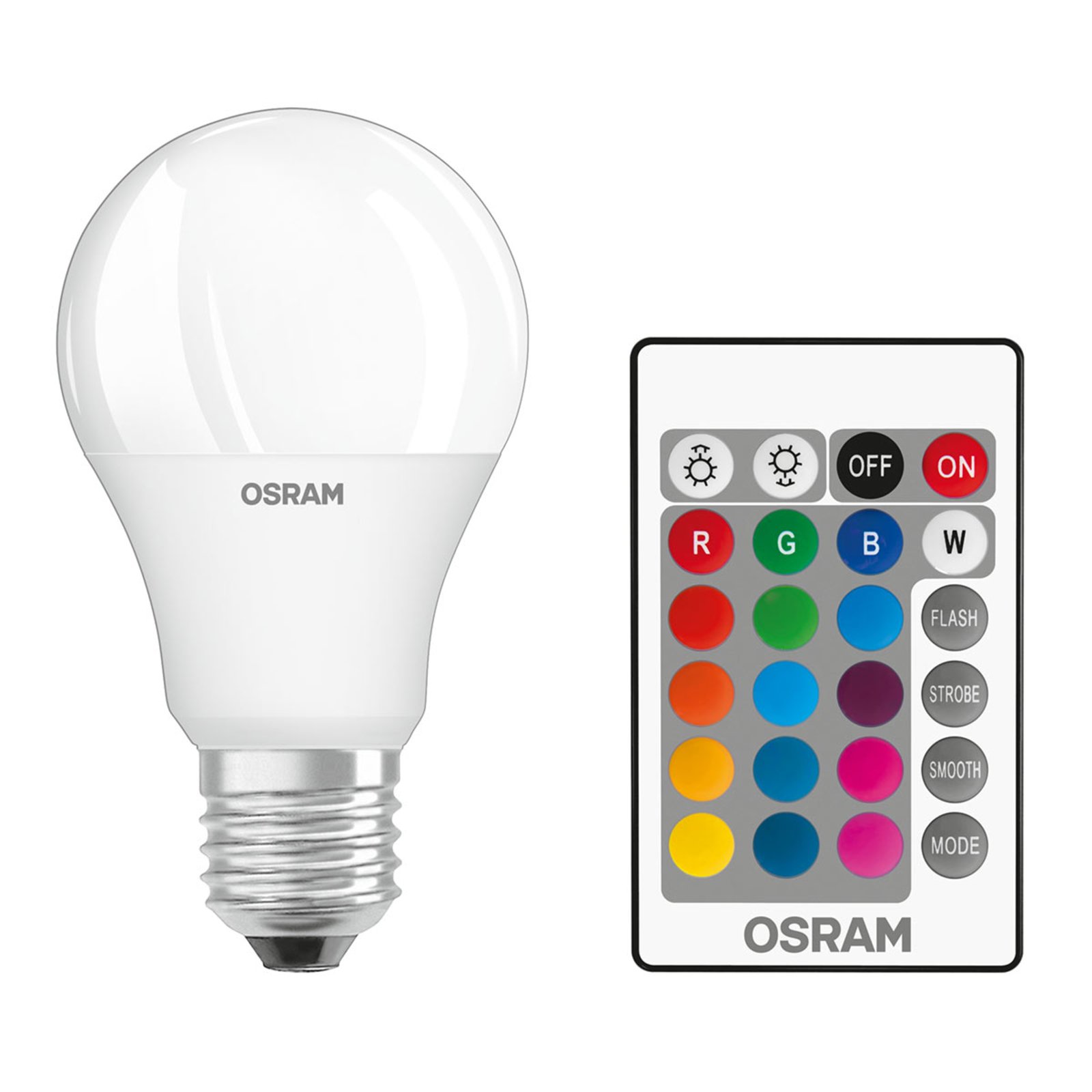 OSRAM LED lamp E27 9,4W Star+ remote control mat