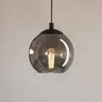 Hængelampe Ariscani, røggrå, Ø 20 cm, glas, E27