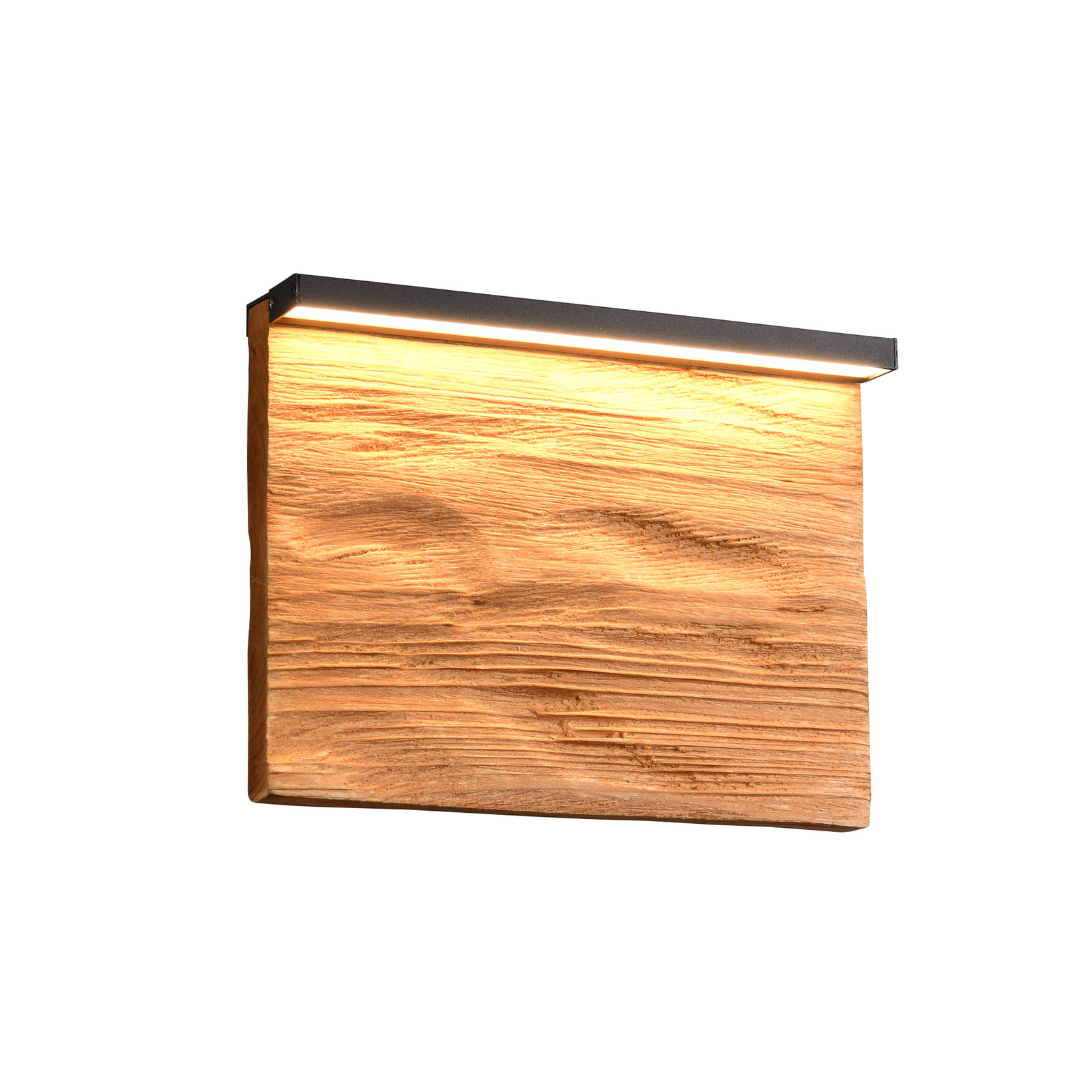 LED stenska svetilka Kalea, širina 20 cm, barva lesa, les LED stenska svetilka Kalea, širina 20 cm, barva lesa, les