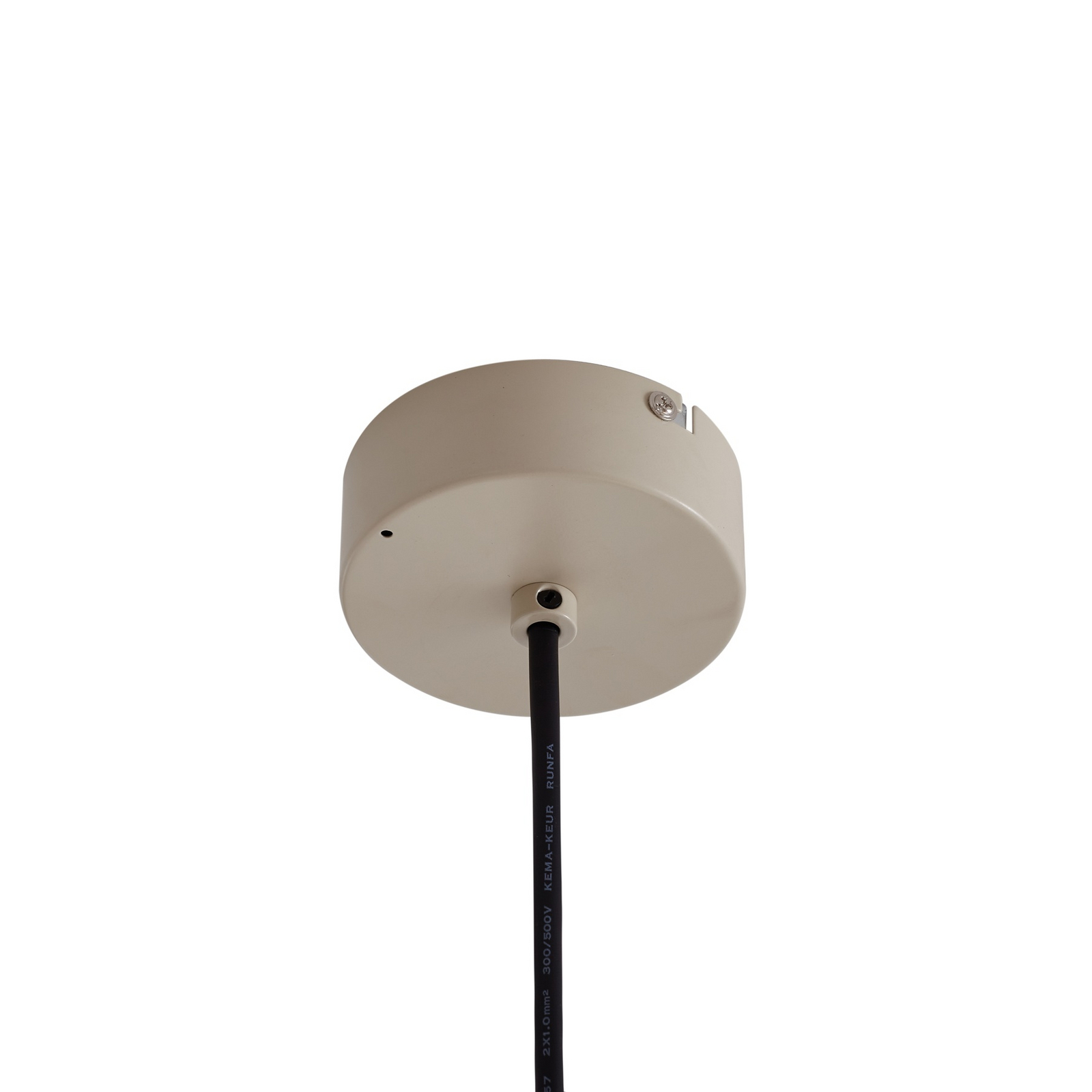 Lindby outdoor pendant light Valdorin, beige, cotton, Ø 40cm