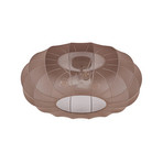Helin-kattovalaisin, ruskea, Ø 60 cm, tekstiili, 3 x E27 – Lindby