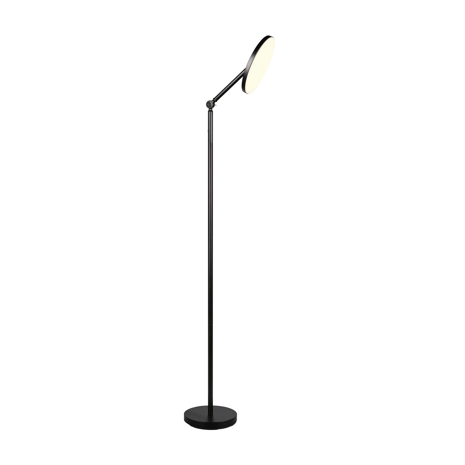 LED floor lamp Mondello, matt black, dimmable, swivelling