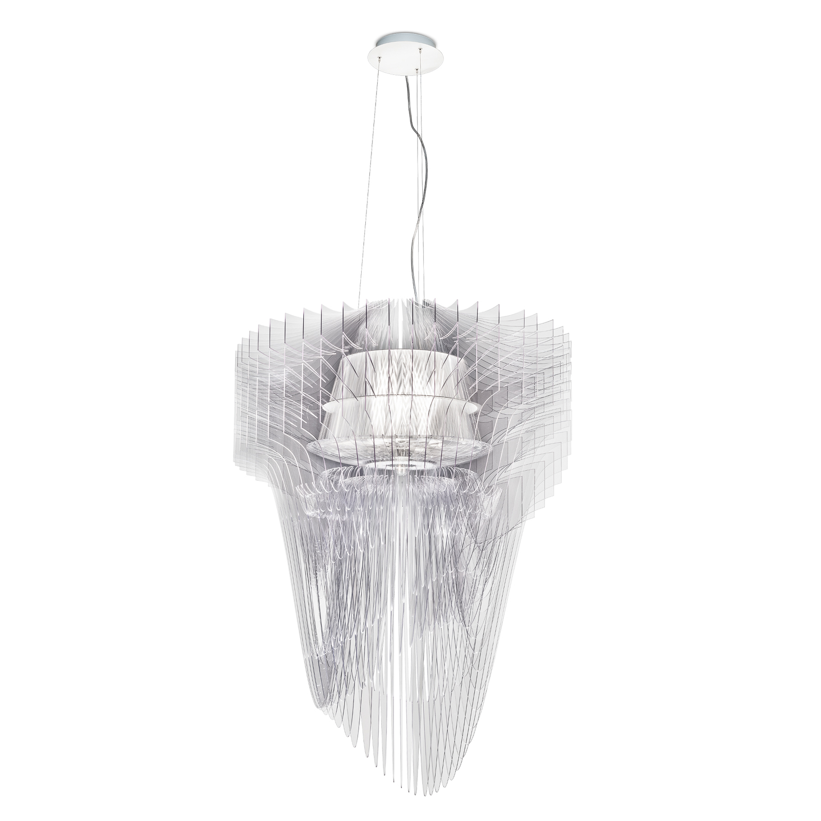 Slamp Aria M lámpara colgante, transparente, Ø 60 cm