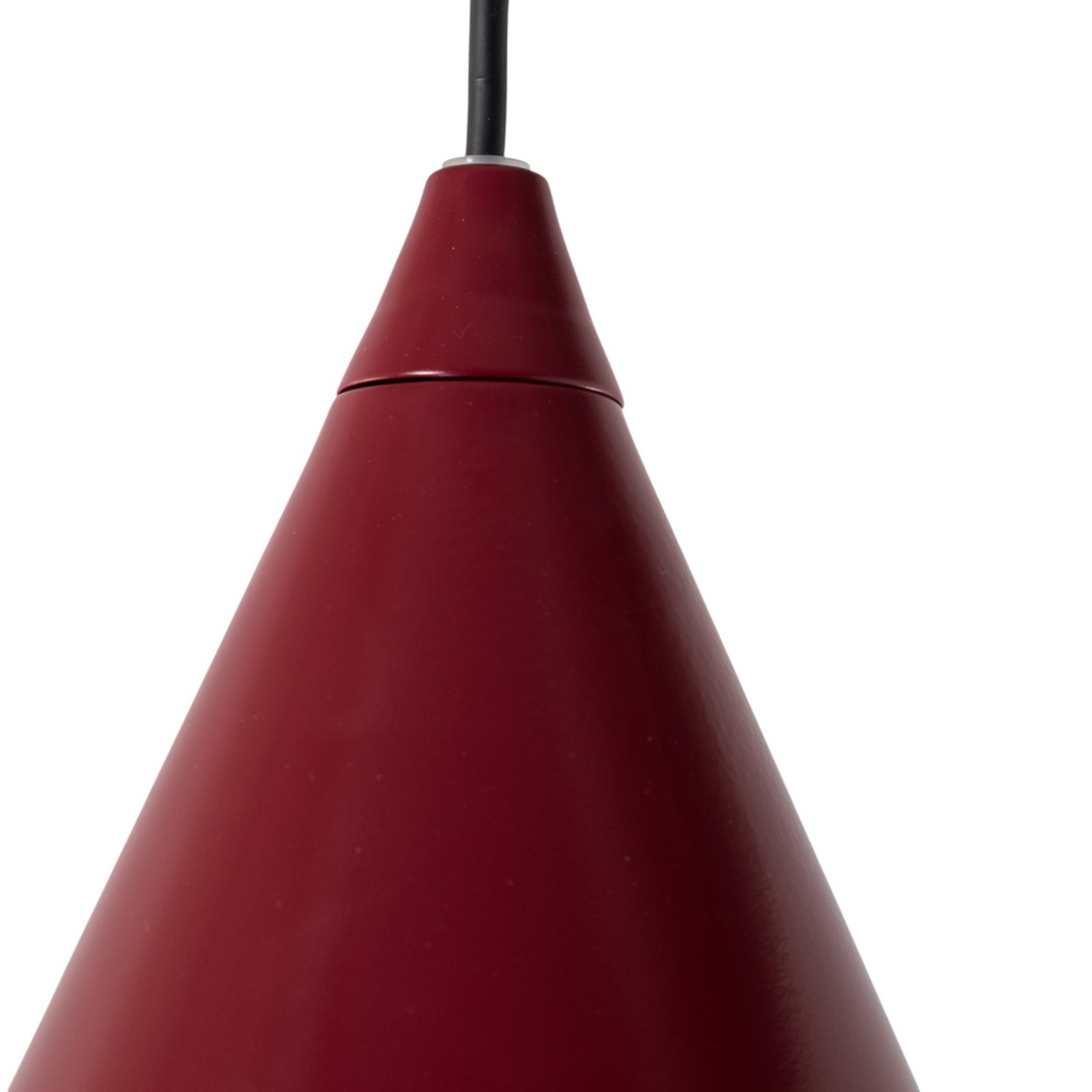 Hängeleuchte Form, weinrot, Metall, Ø 24 cm, Kegel, E27