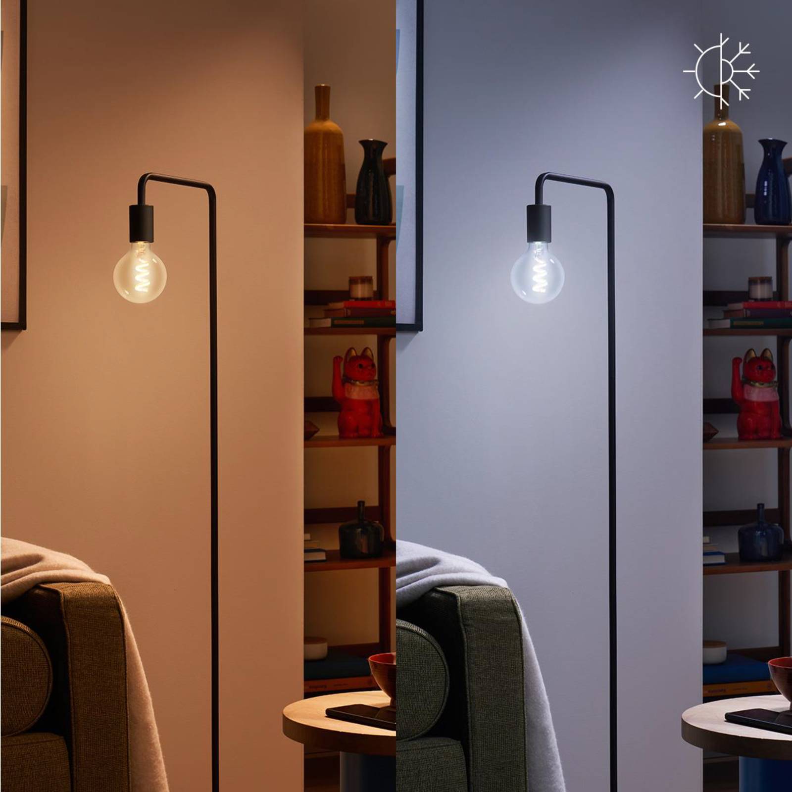 WiZ G95 filament LED globe WiFi E27 6,3W RGBW