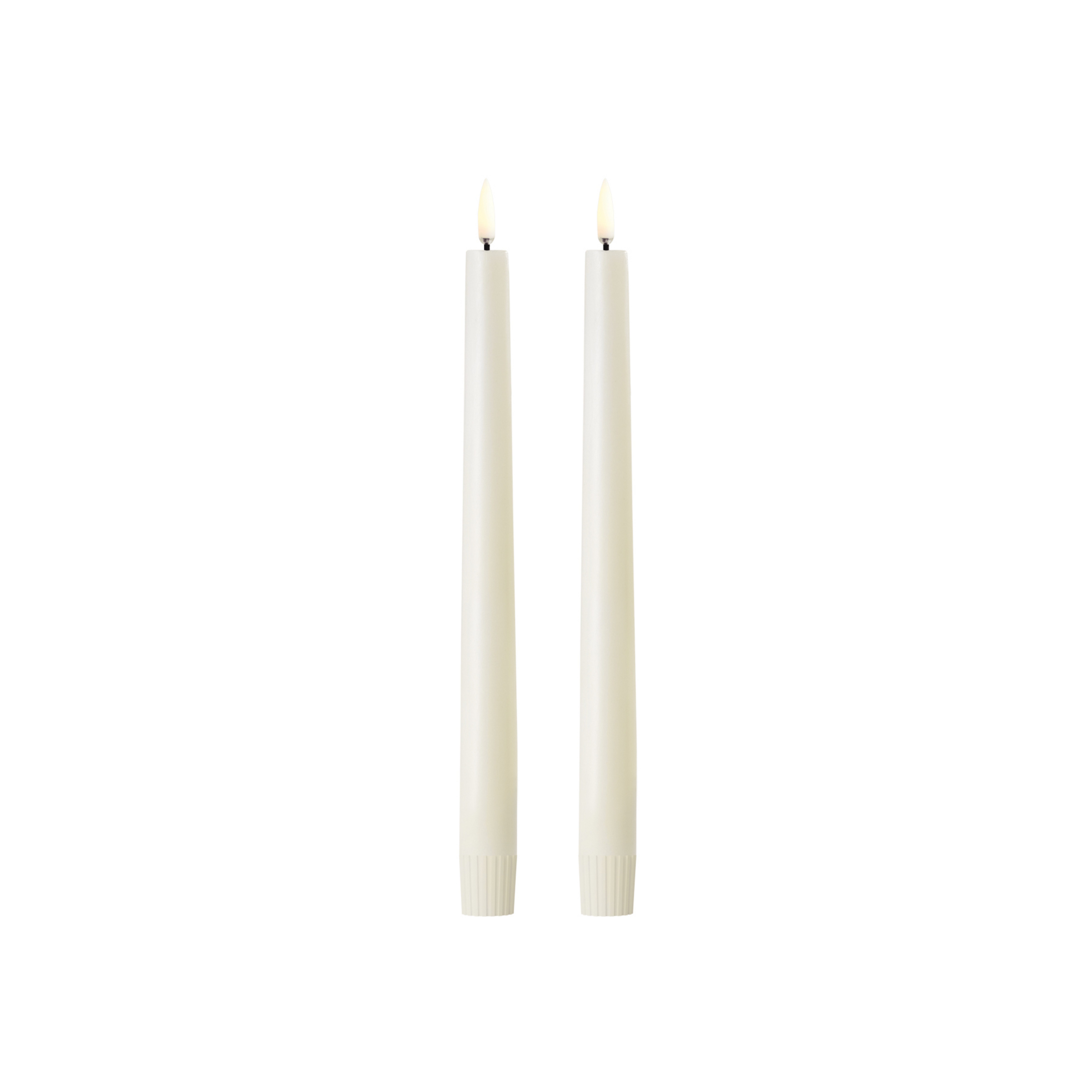 TAPER LED-kynttilä, 2 kpl, norsunluu, korkeus 25 cm - Uyuni Lighting
