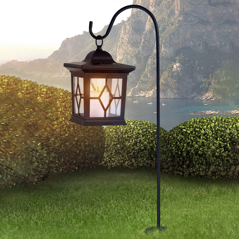 Lyktformad solarlampa Eboni i svart