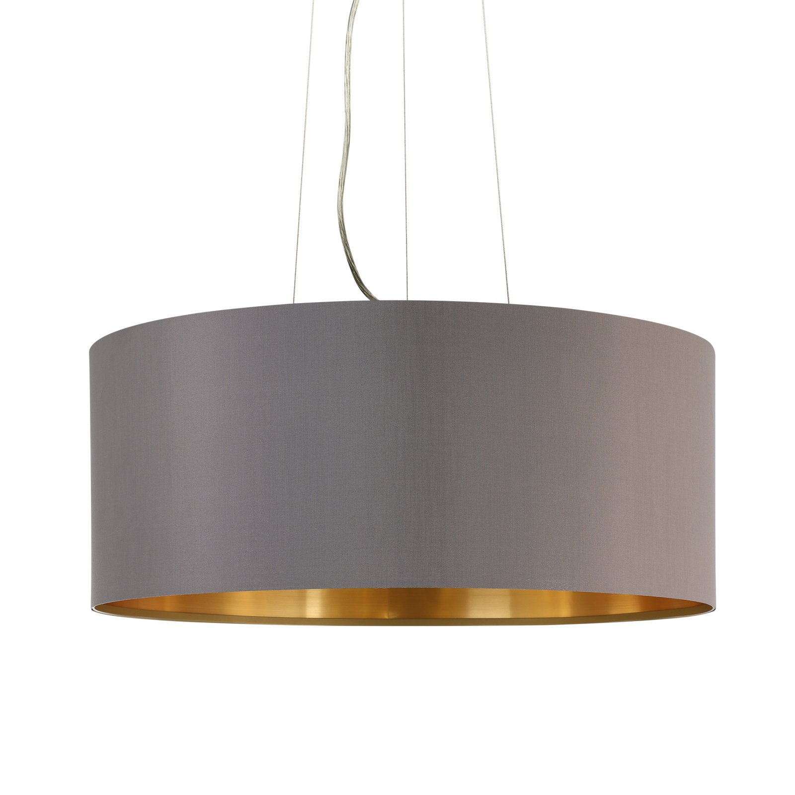 Tekstilna viseća svjetiljka Maserlo, cappuccino, 53 cm