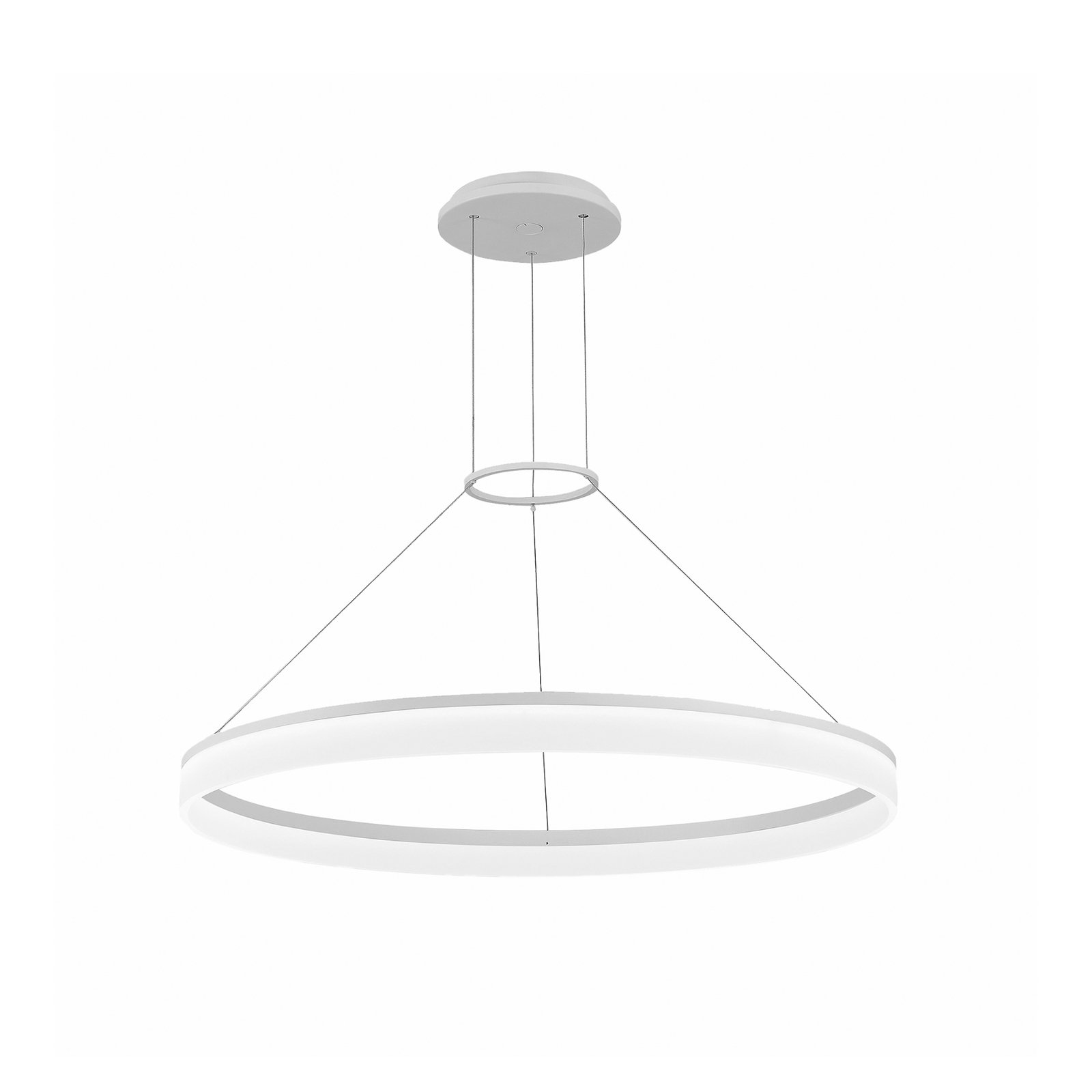 LEDS-C4 LEDS-C4 hengelampe CIRC Round, Ø 80 cm, hvit, aluminium