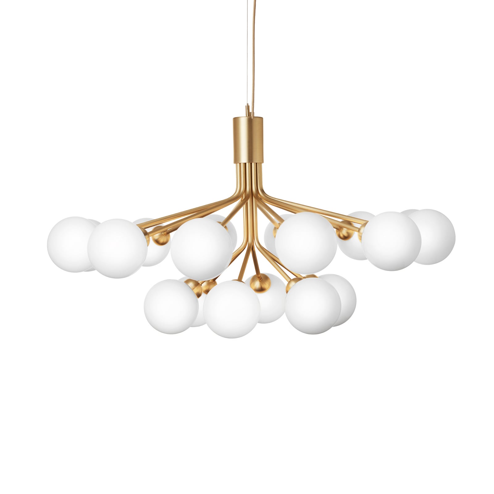 Apiales 18 Lichtkroon Brushed Brass/Opal White - Nuura