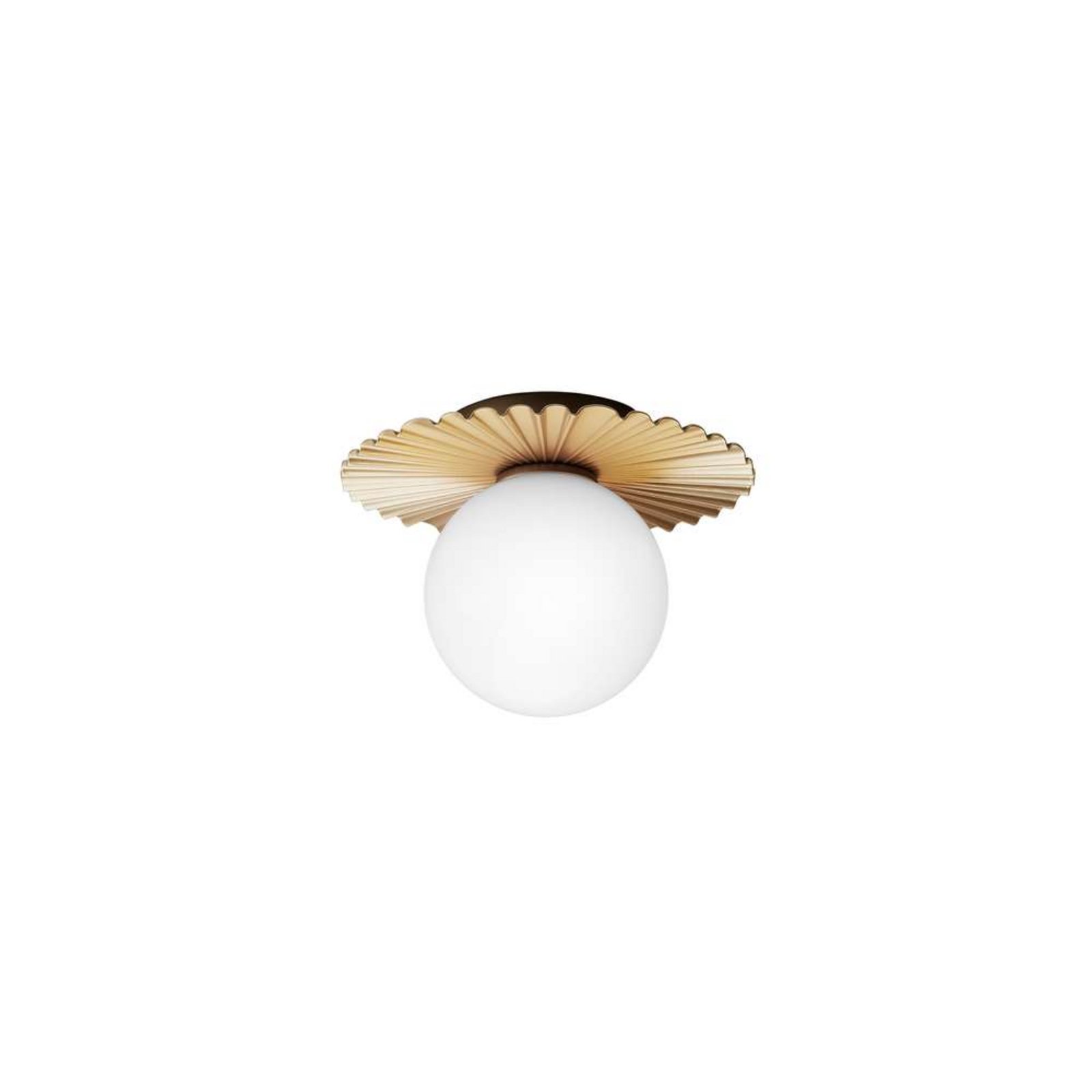 Candeeiro de parede Nuura Liila Muuse, Ø 20 cm, IP44, dourado/ópalo