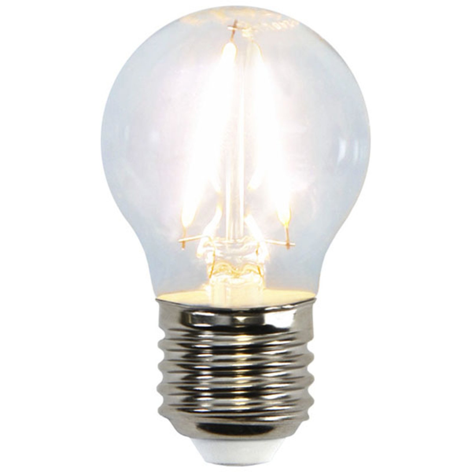 LED miniglobe lamp E27 G45 2W 2700K hõõgniit