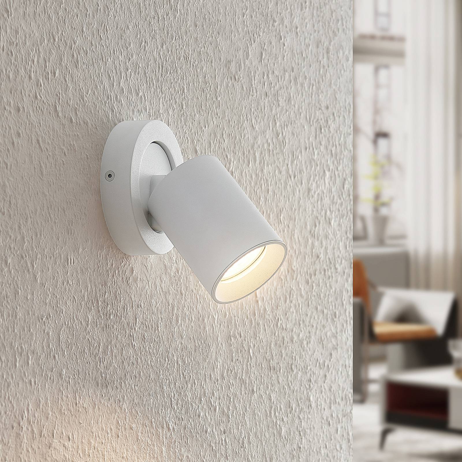 Arcchio Leevya plafonnier 1 lampe rond blanc