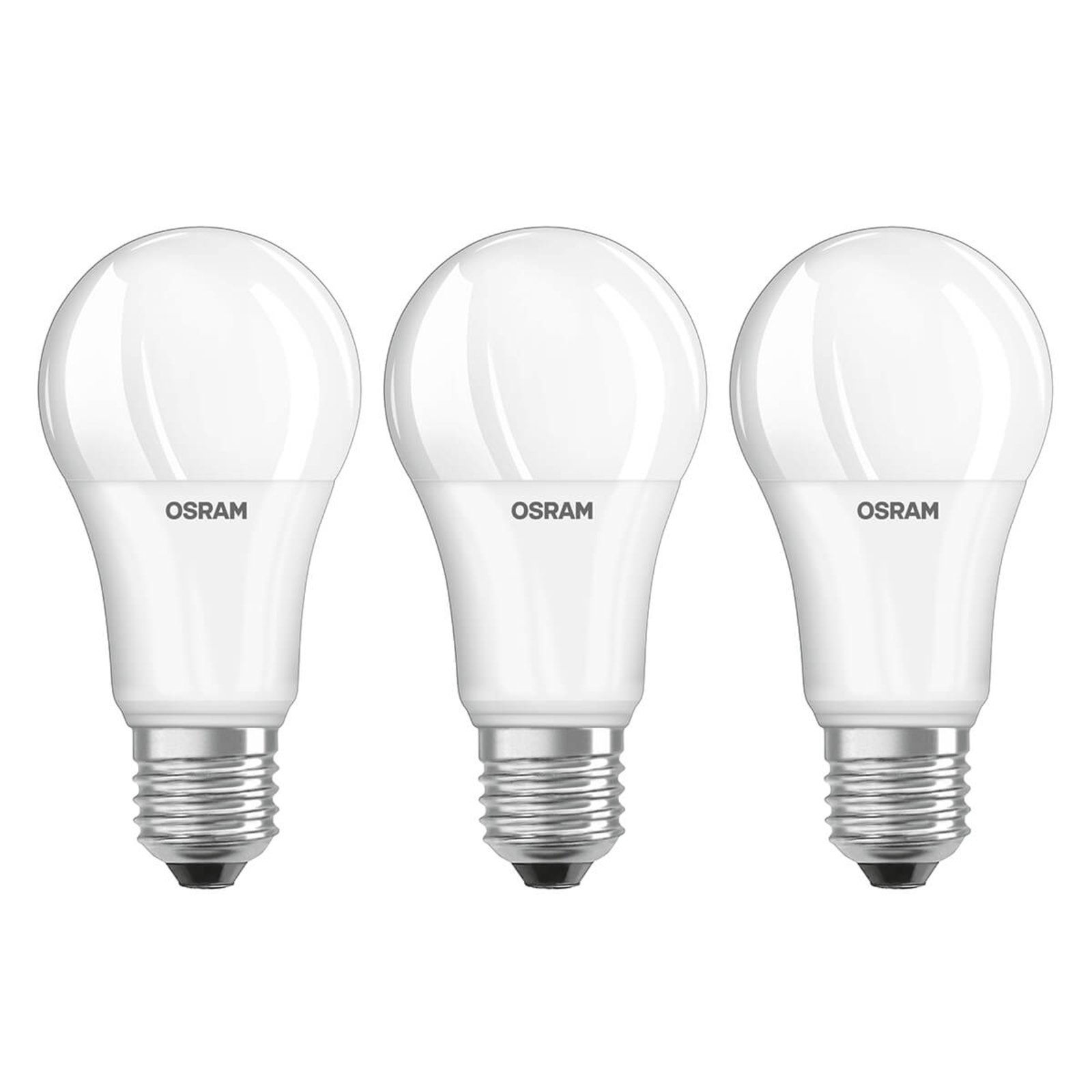 LED lamp E27 13W, universeel wit, 3 per-set