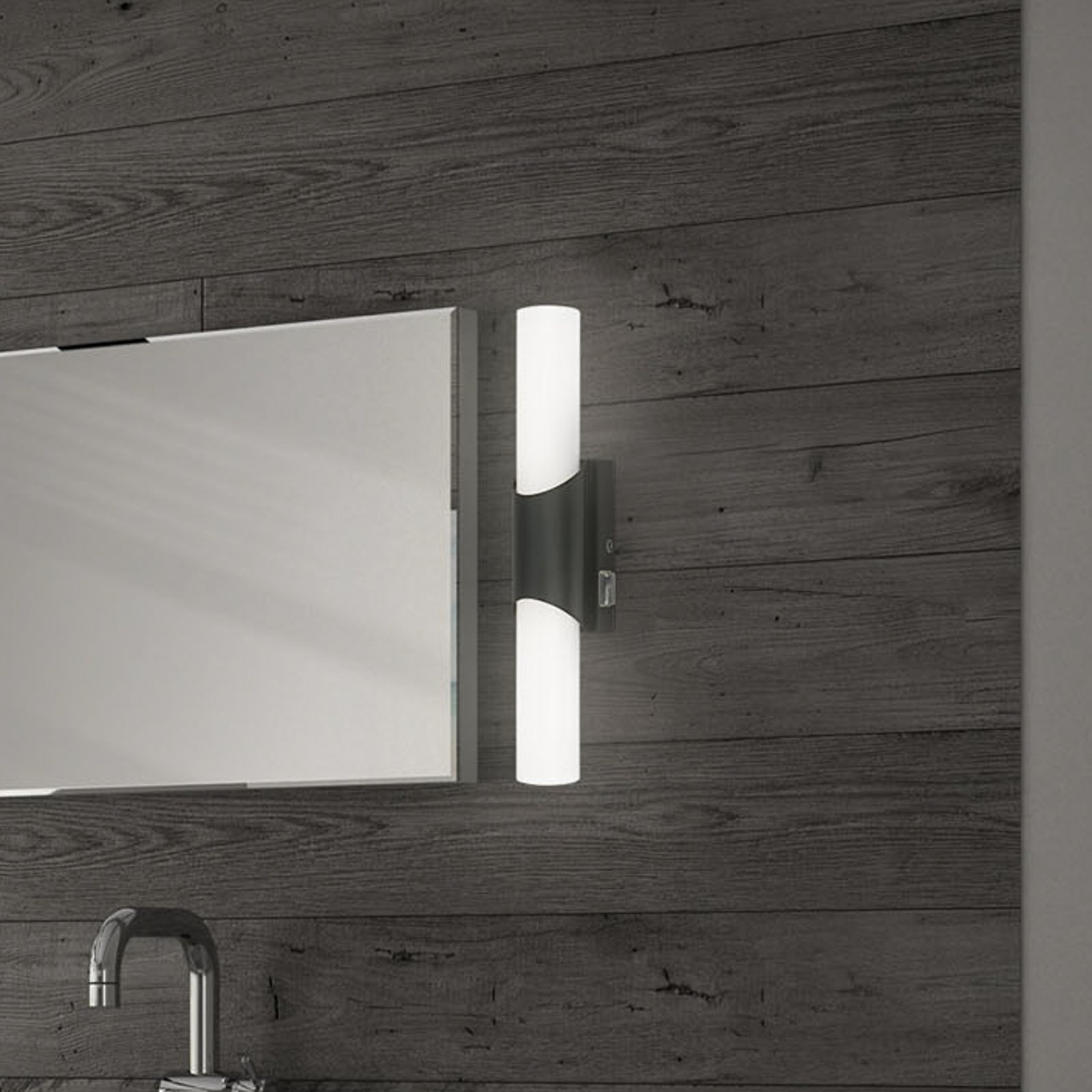 Klak Brilo bathroom and mirror light black 4,000 K