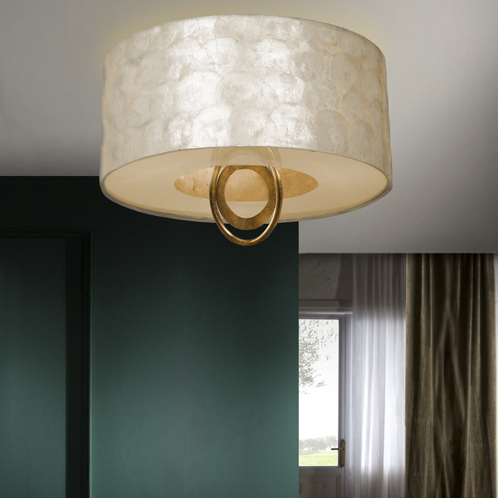 Elegantly shimmering Edén LED ceiling light