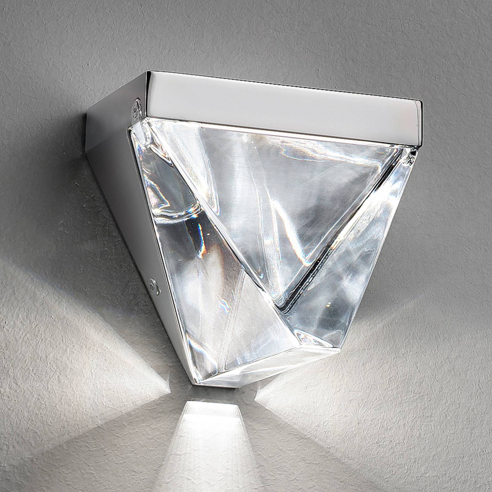 Glinsterende LED wandlamp Tripla, aluminium