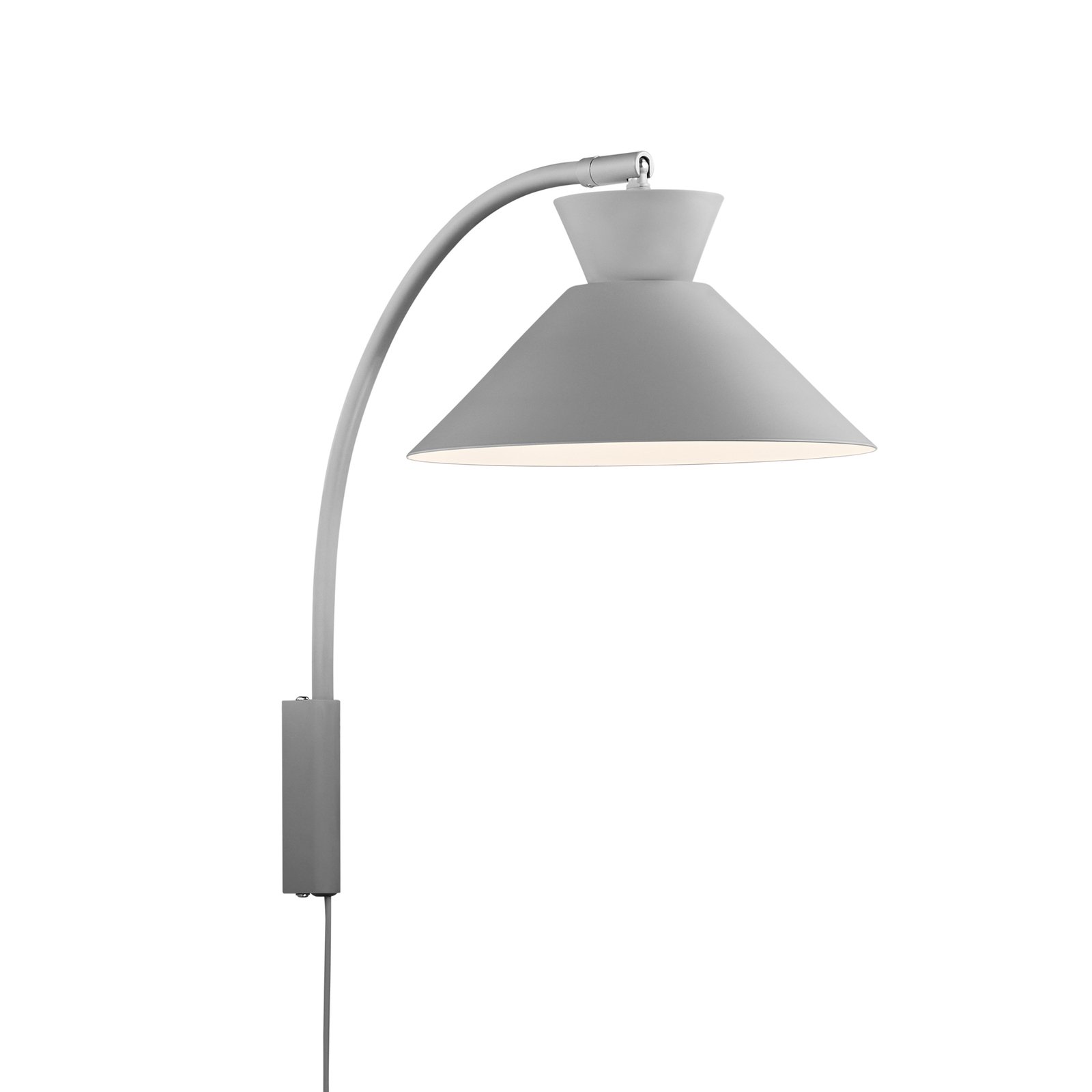 Wall light Dial, with plug, grey