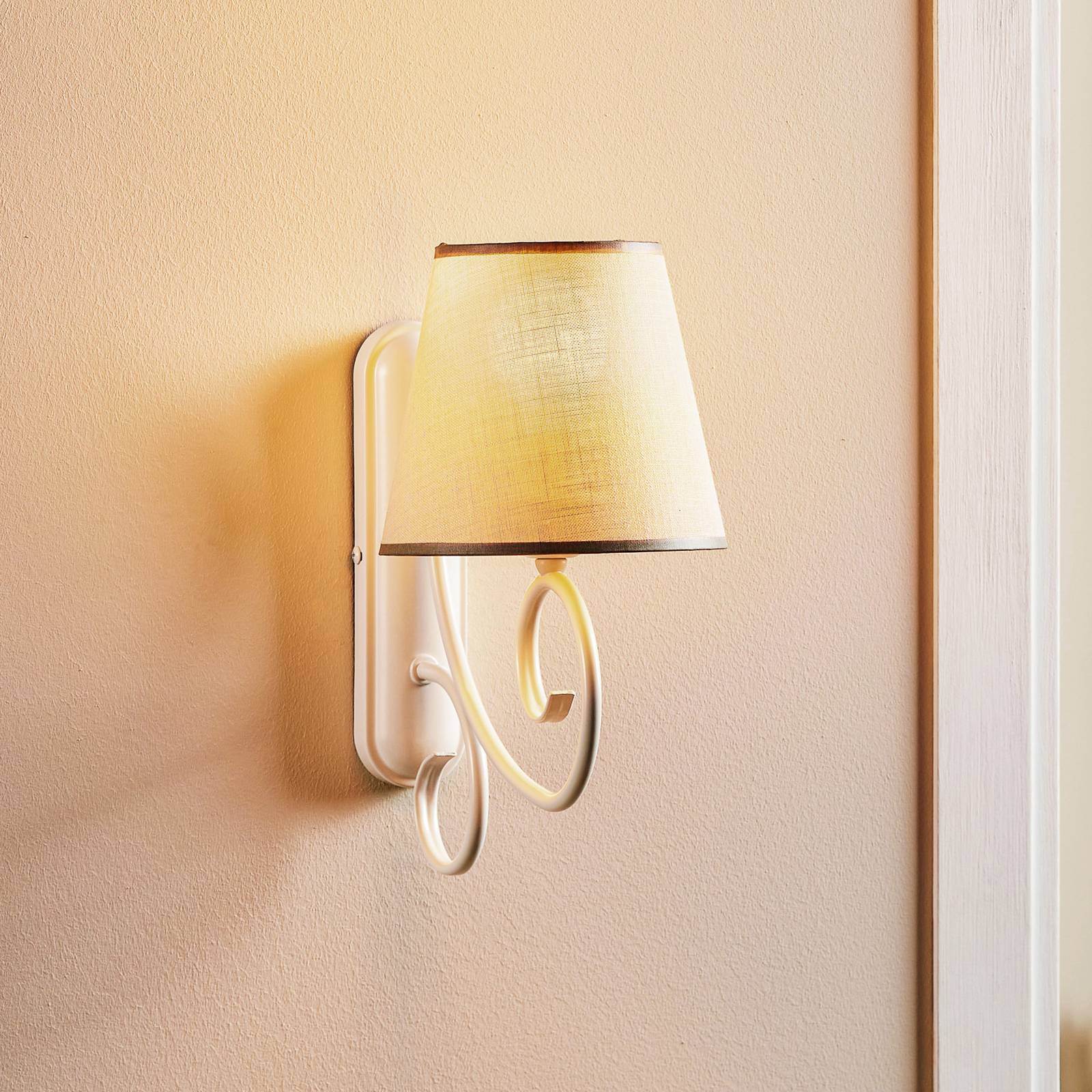 Textilägglampa Midgrad, vit