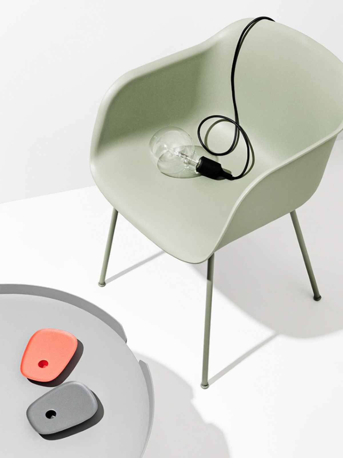 E27 Lustră Pendul Light Grey - Muuto