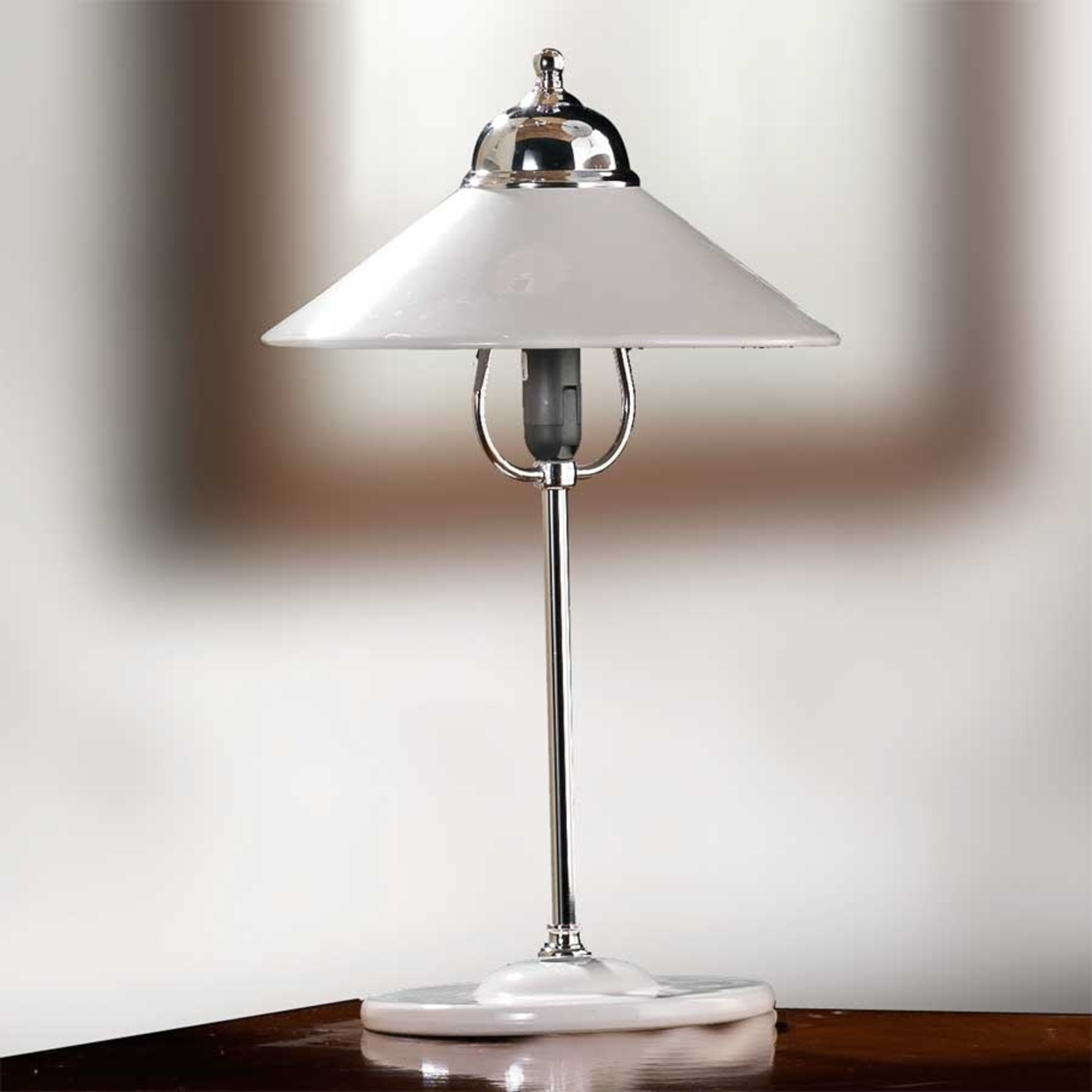 Ceramiche GIACOMO table lamp with a ceramic lampshade, for Living / Dining Room, ceramic, metal, E14, 60 W, energy efficiency: A++, H: 45 cm