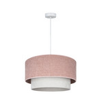 Závesné svietidlo Boho, béžová/ružová, Ø 45 cm, textil, E27 – Duolla