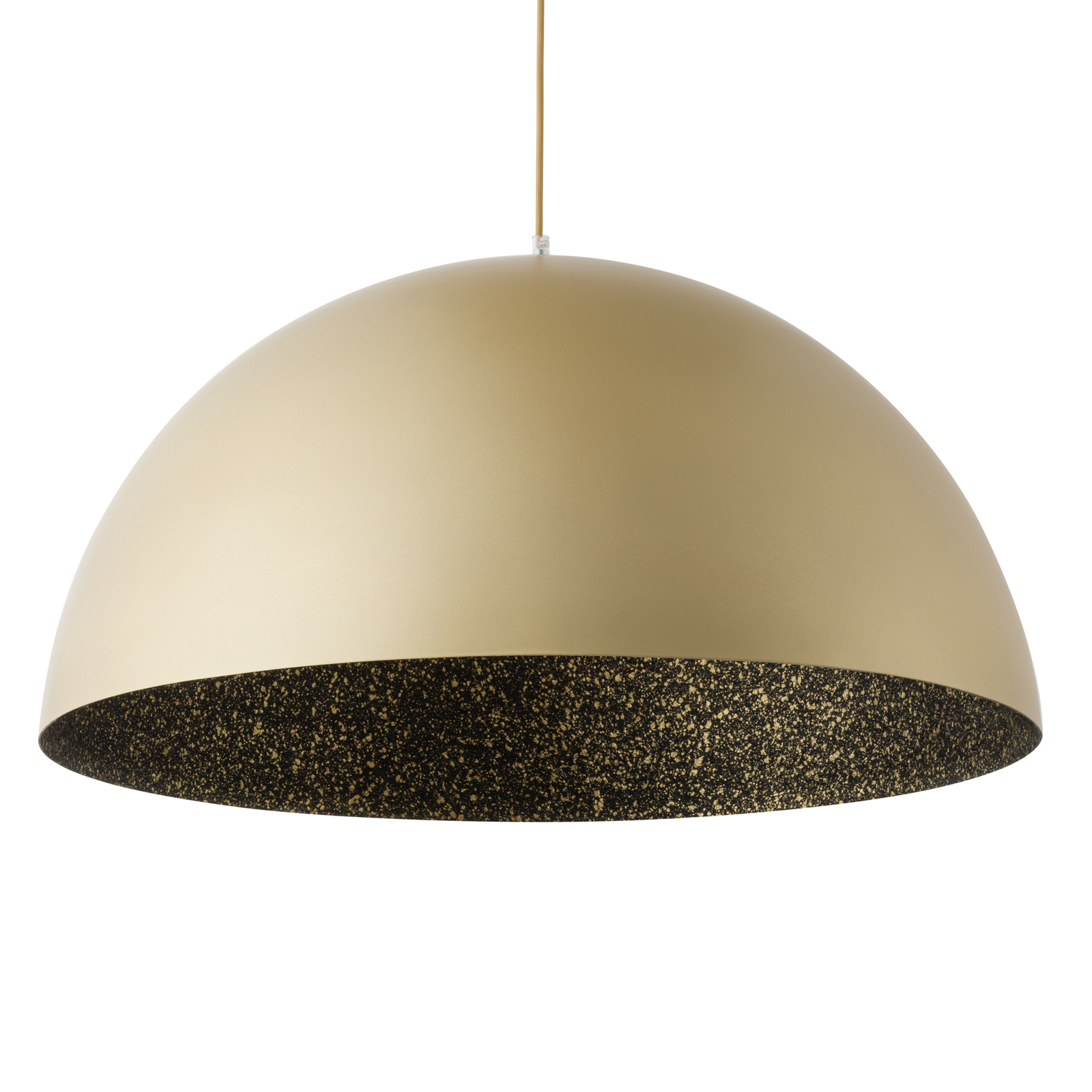 Hanglamp Fera, goud/zwart gesprenkeld, Ø70cm