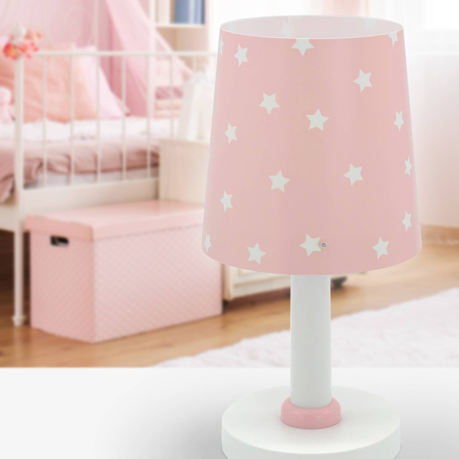 Dalber Star Light bordlampe til barnerom rosa