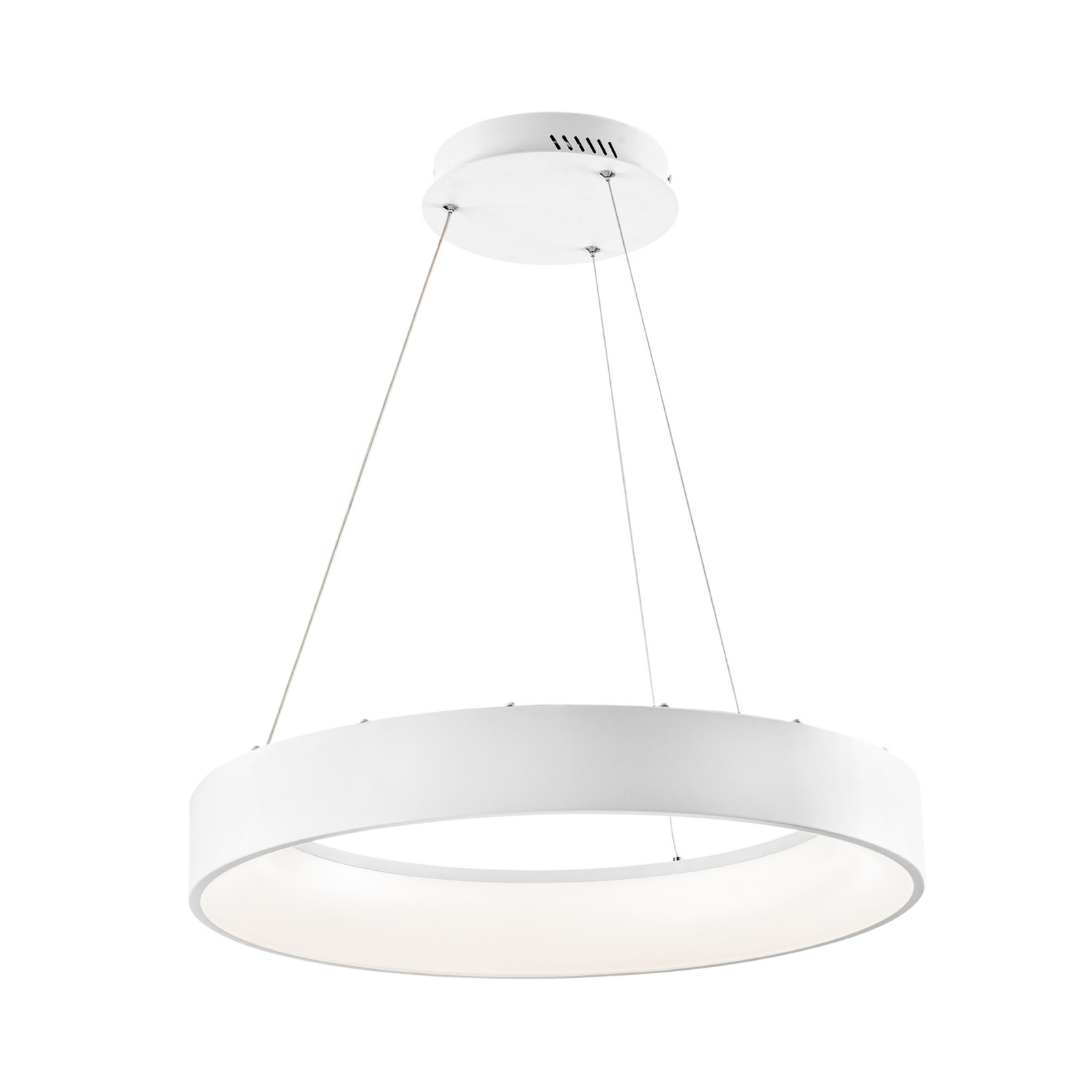 Candeeiro suspenso LED Noah, branco, Ø 60 cm, metal, CCT