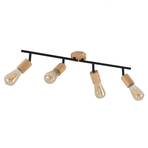 Magniva 4 Stropna lampa Drvo/Crna - Lindby