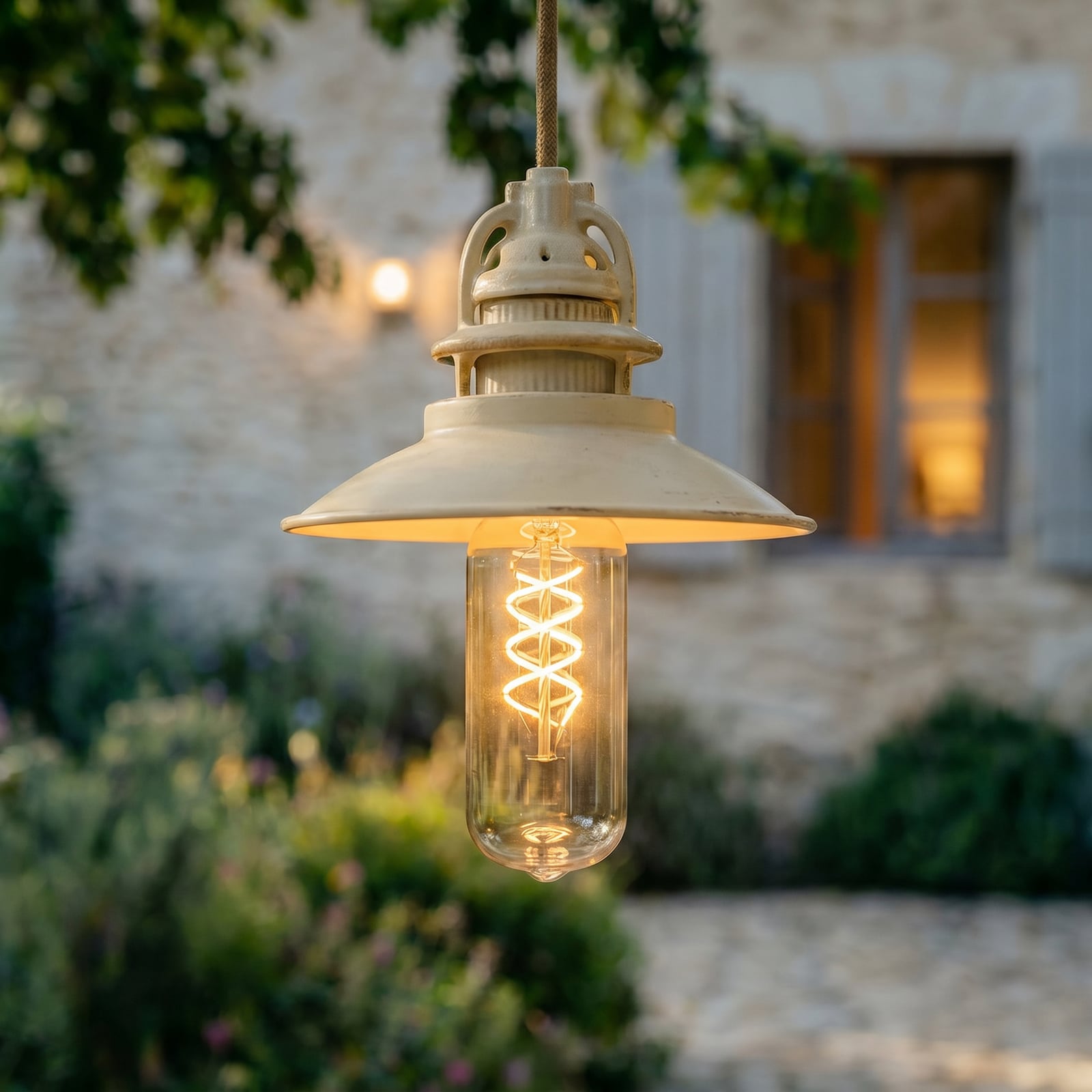 Lindby żyrandol LED akumulatorowy Raul, beżowy, aluminium, Ø 15 cm